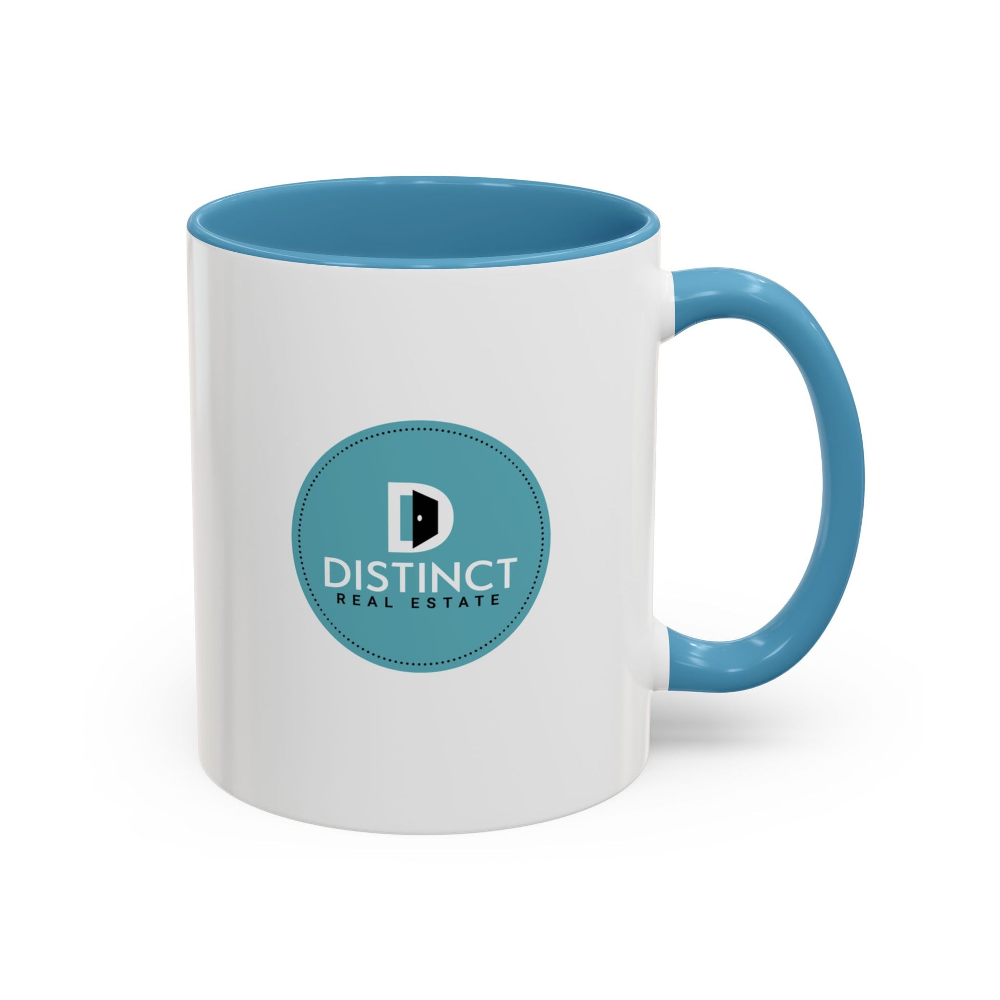 Distinct Accent Coffee Mug with Circle Logo (11oz, 15oz)