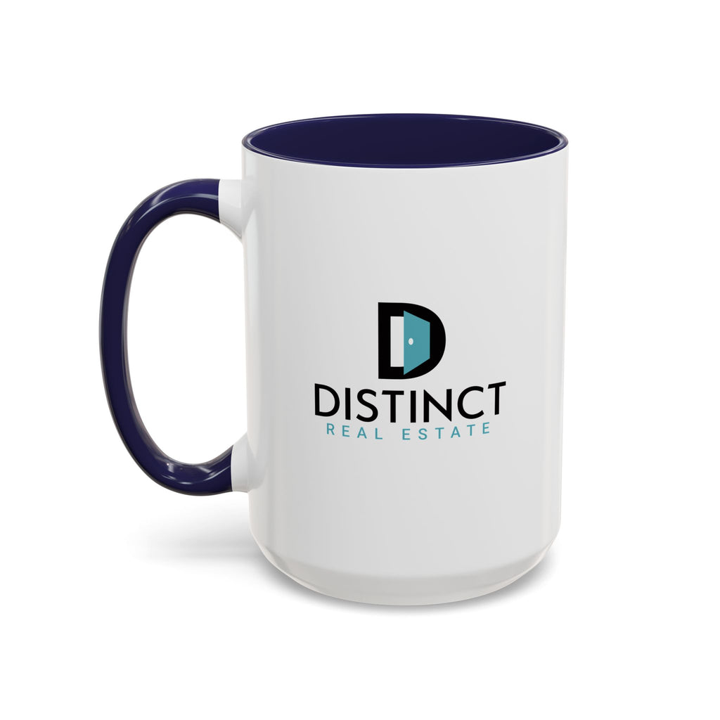 Distinct Accent Coffee Mug with Stacked Logo (11oz, 15oz)