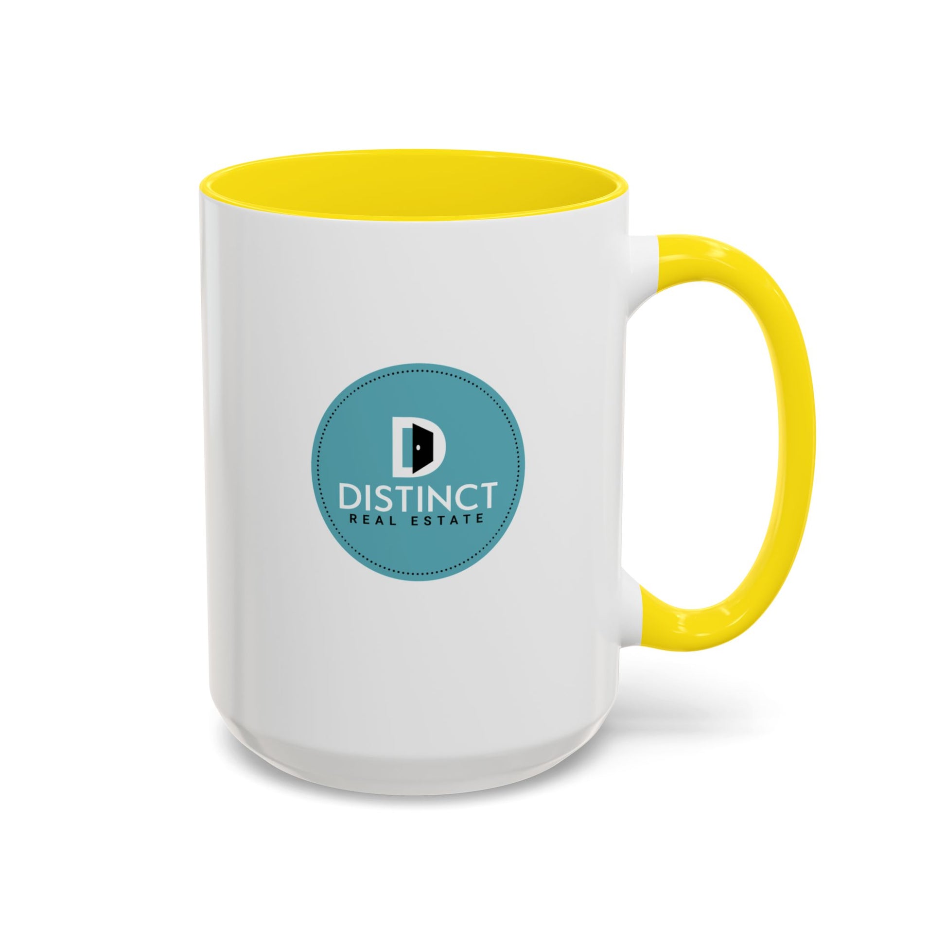 Distinct Accent Coffee Mug with Circle Logo (11oz, 15oz)