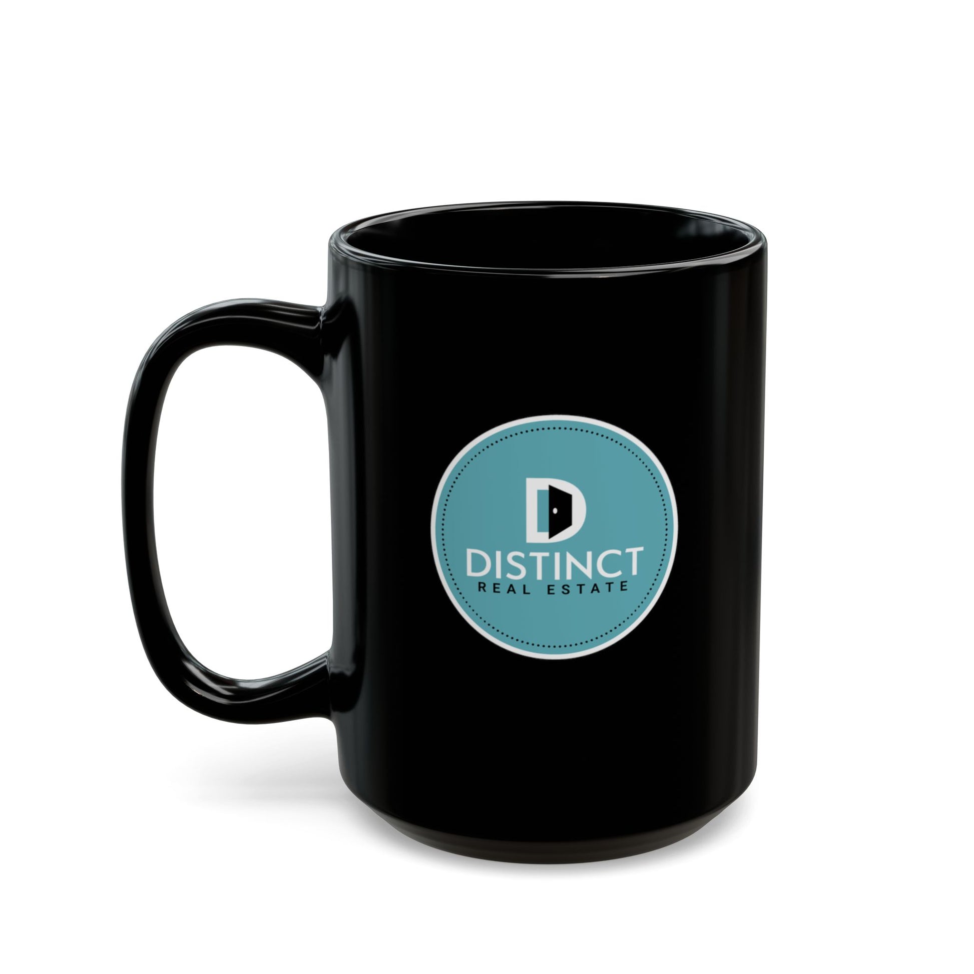 Distinct Black Mug with Circle Logo (11oz, 15oz)