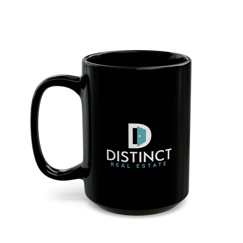 Distinct Black Mug with Stacked Logo (11oz, 15oz)