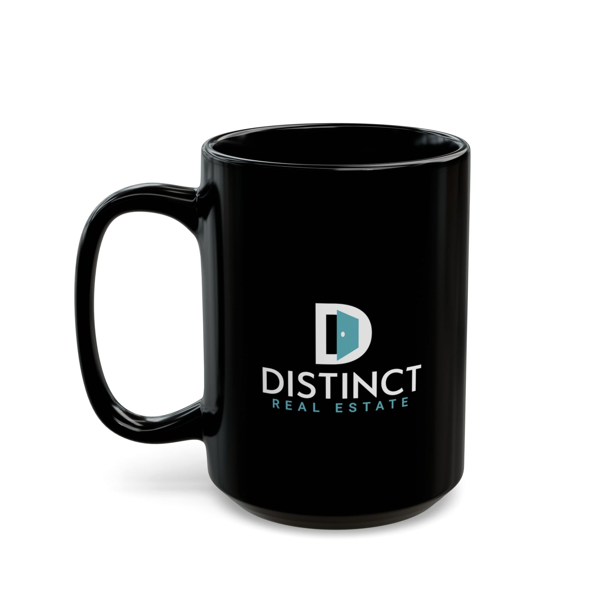 Distinct Black Mug with Stacked Logo (11oz, 15oz)