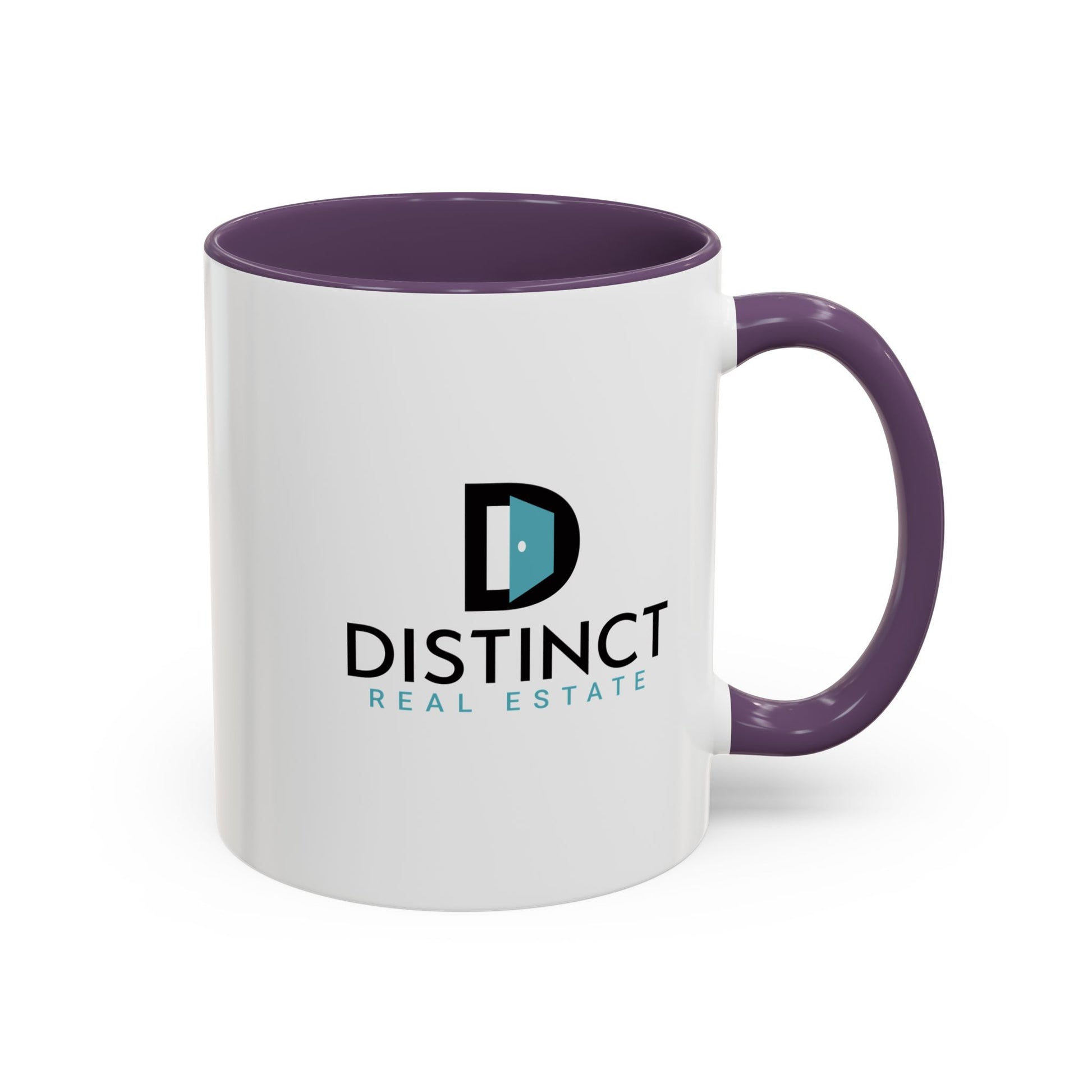 Distinct Accent Coffee Mug with Stacked Logo (11oz, 15oz)