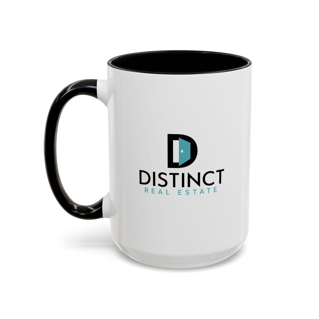 Distinct Accent Coffee Mug with Stacked Logo (11oz, 15oz)