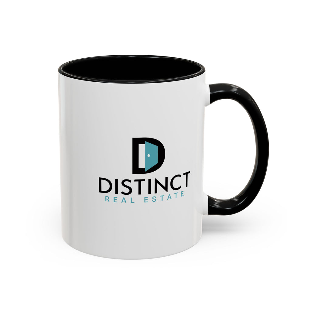 Distinct Accent Coffee Mug with Stacked Logo (11oz, 15oz)