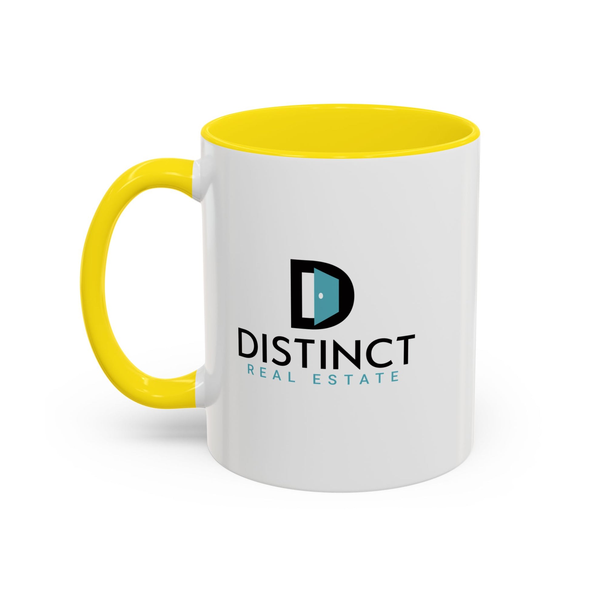 Distinct Accent Coffee Mug with Stacked Logo (11oz, 15oz)