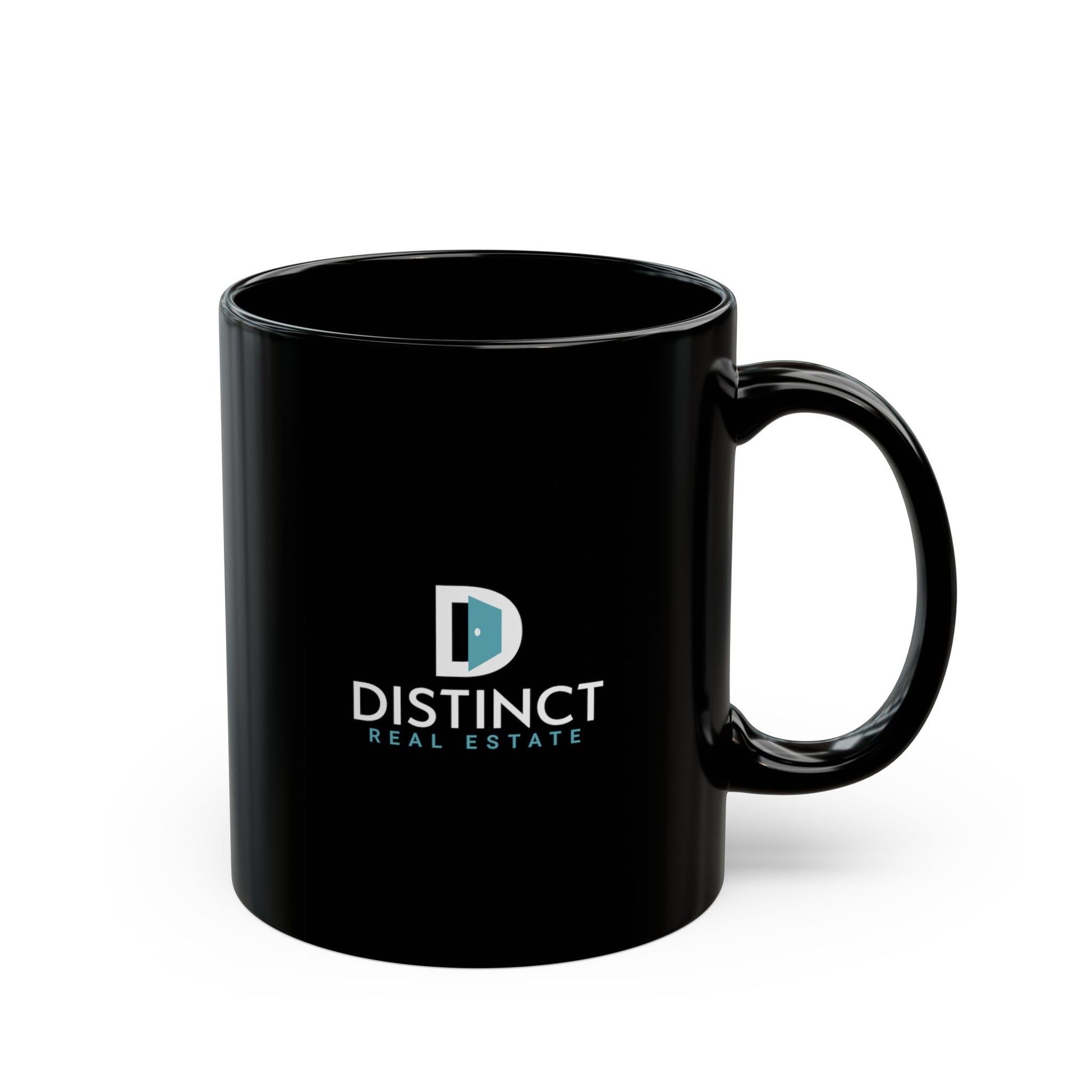 Distinct Black Mug with Stacked Logo (11oz, 15oz)