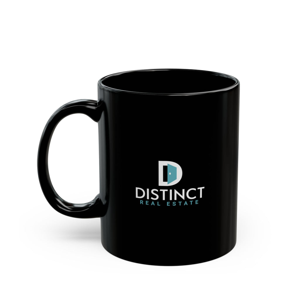 Distinct Black Mug with Stacked Logo (11oz, 15oz)
