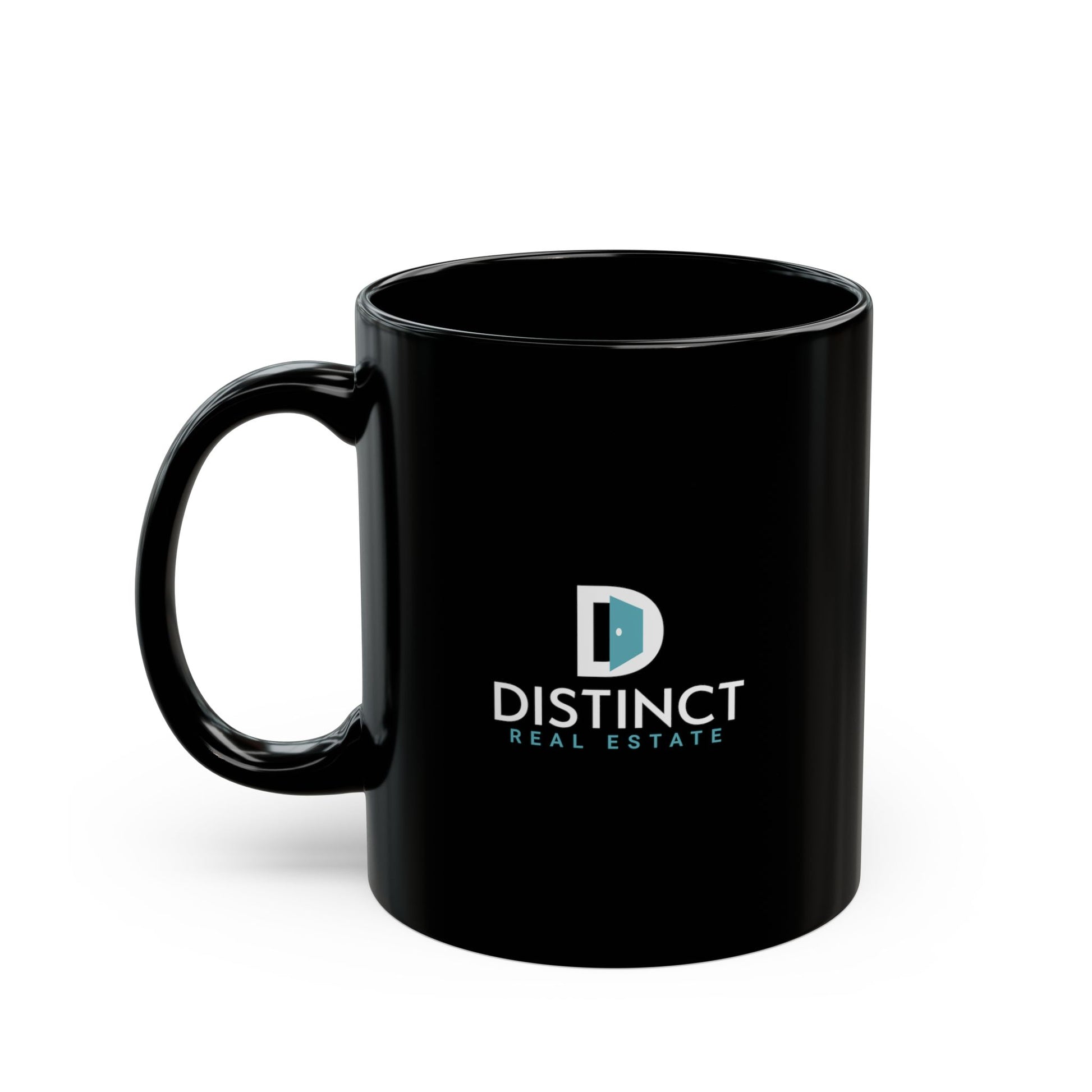 Distinct Black Mug with Stacked Logo (11oz, 15oz)