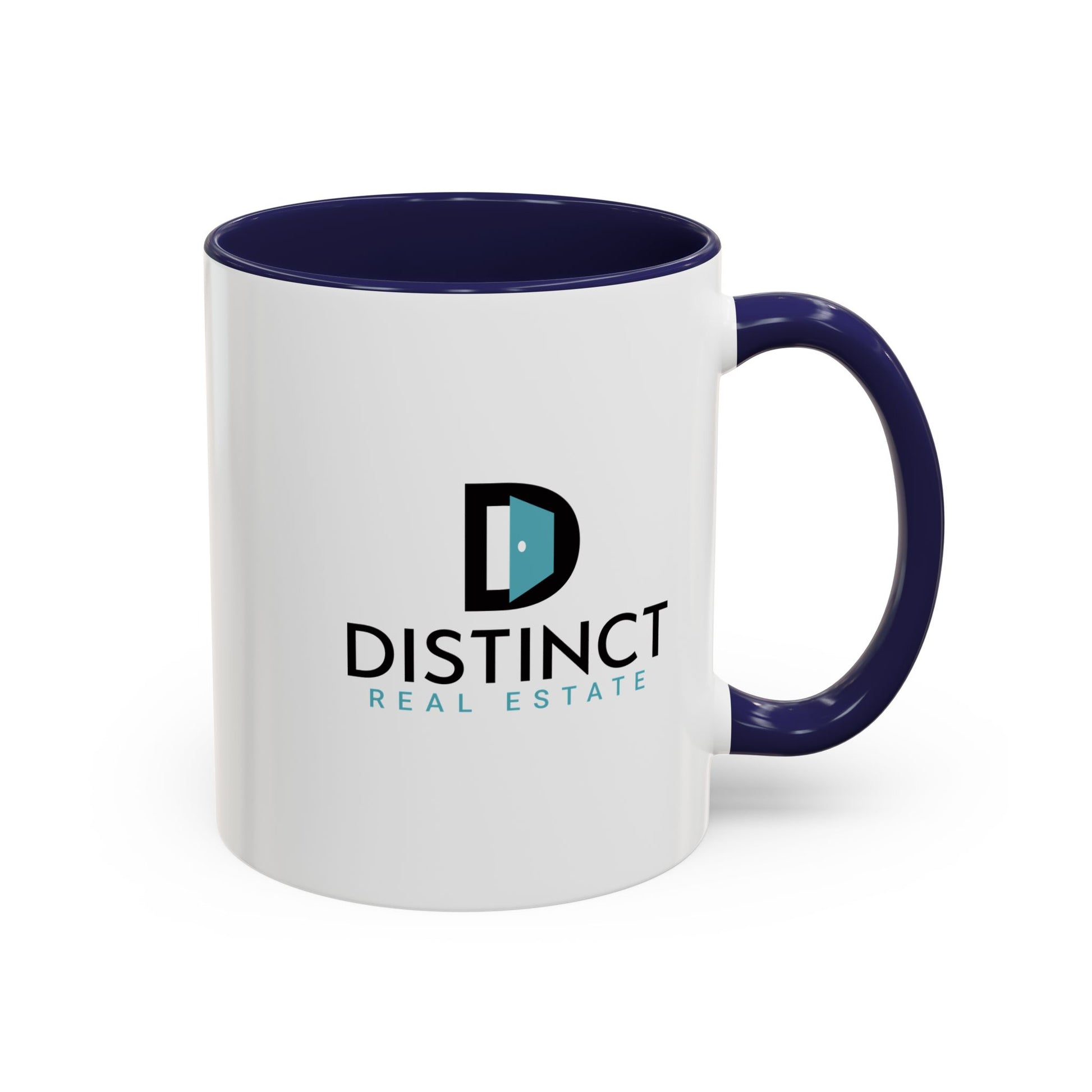 Distinct Accent Coffee Mug with Stacked Logo (11oz, 15oz)