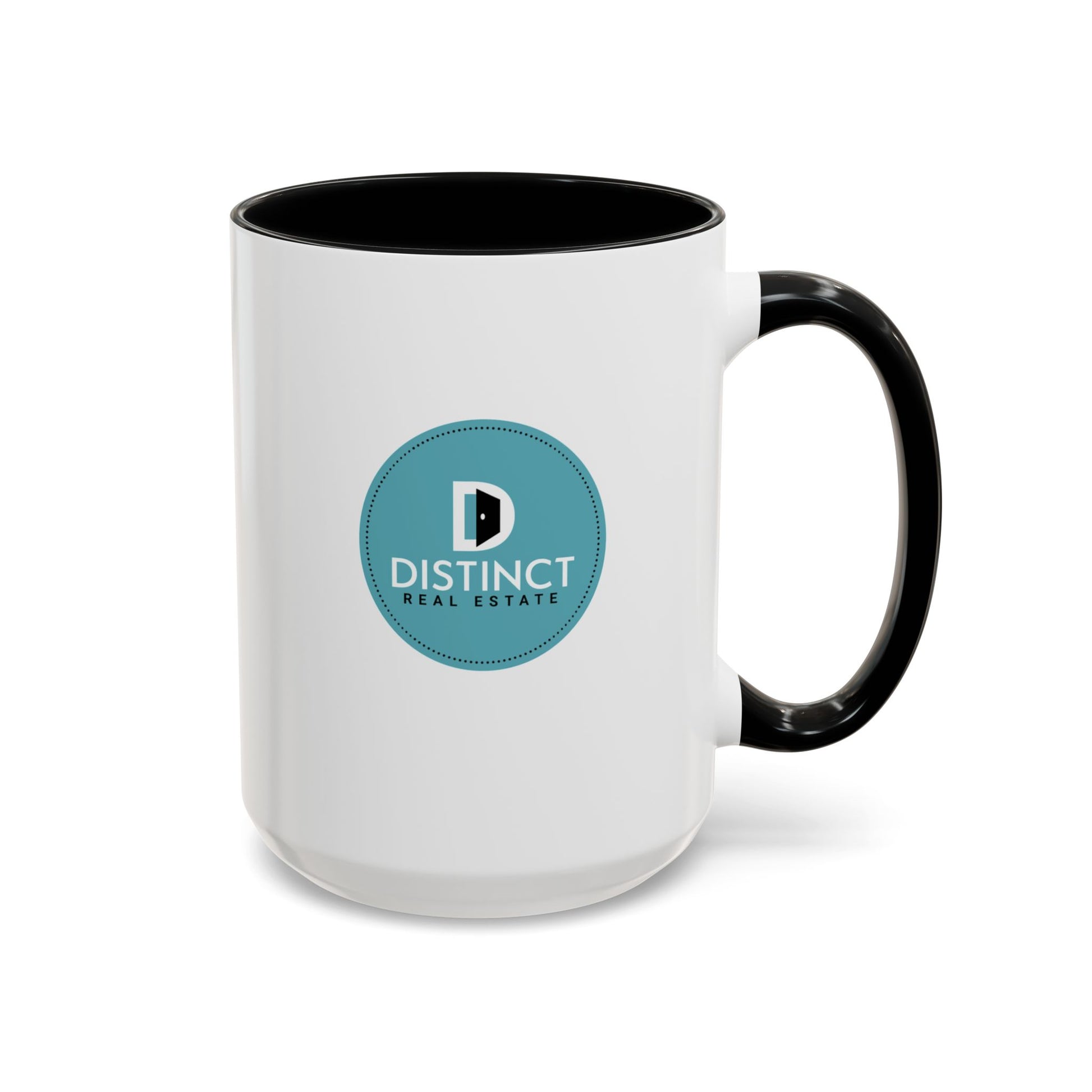Distinct Accent Coffee Mug with Circle Logo (11oz, 15oz)