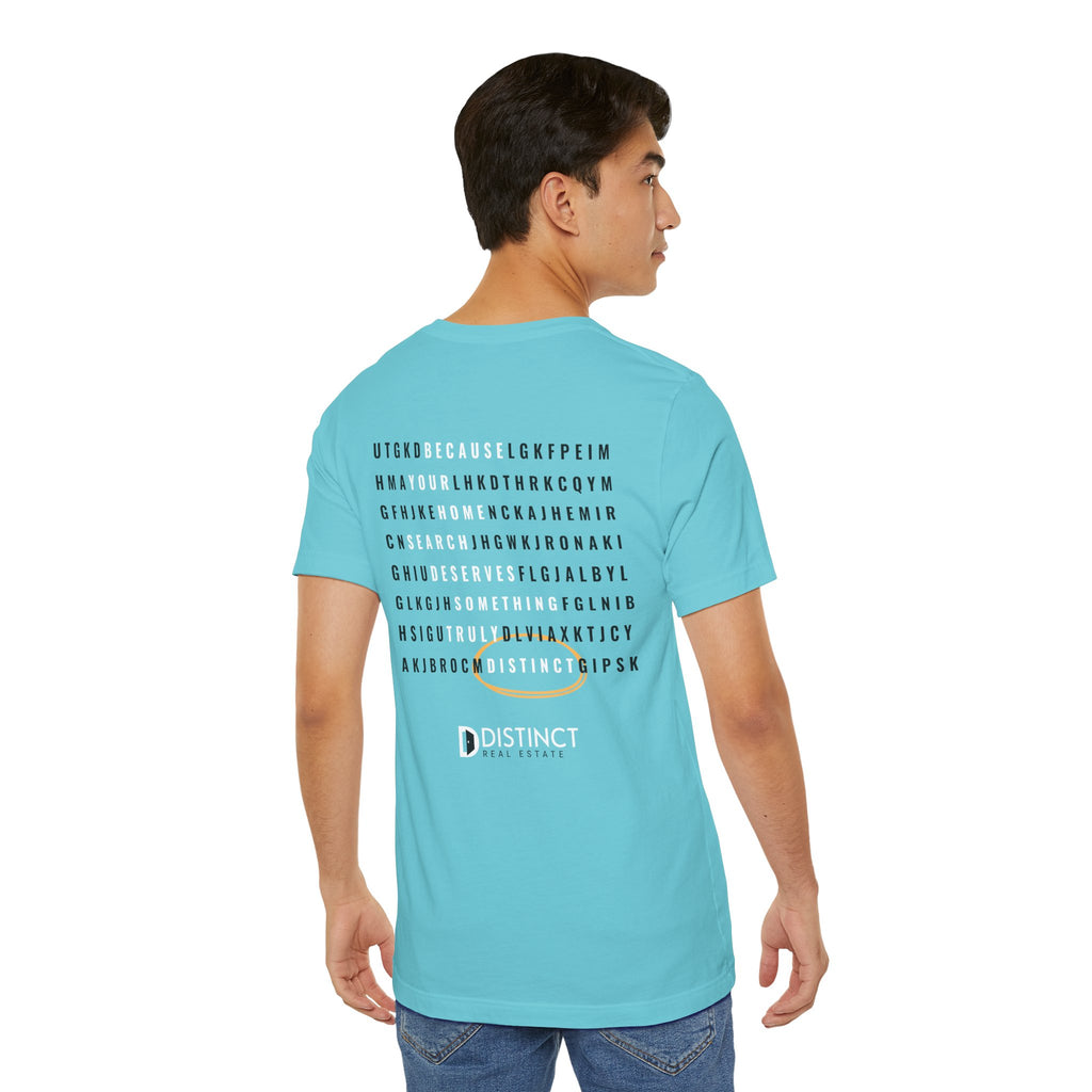Unisex Jersey Short Sleeve Tee with Word Search