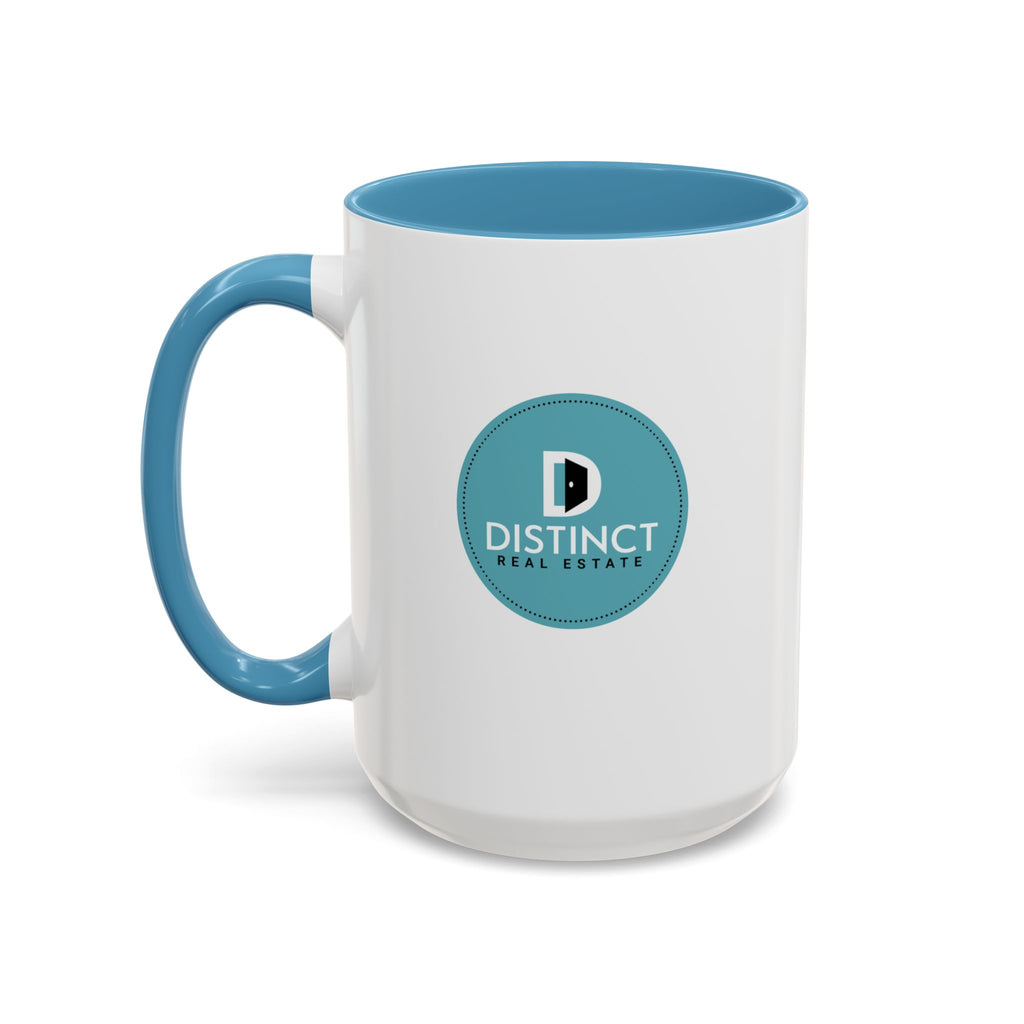 Distinct Accent Coffee Mug with Circle Logo (11oz, 15oz)