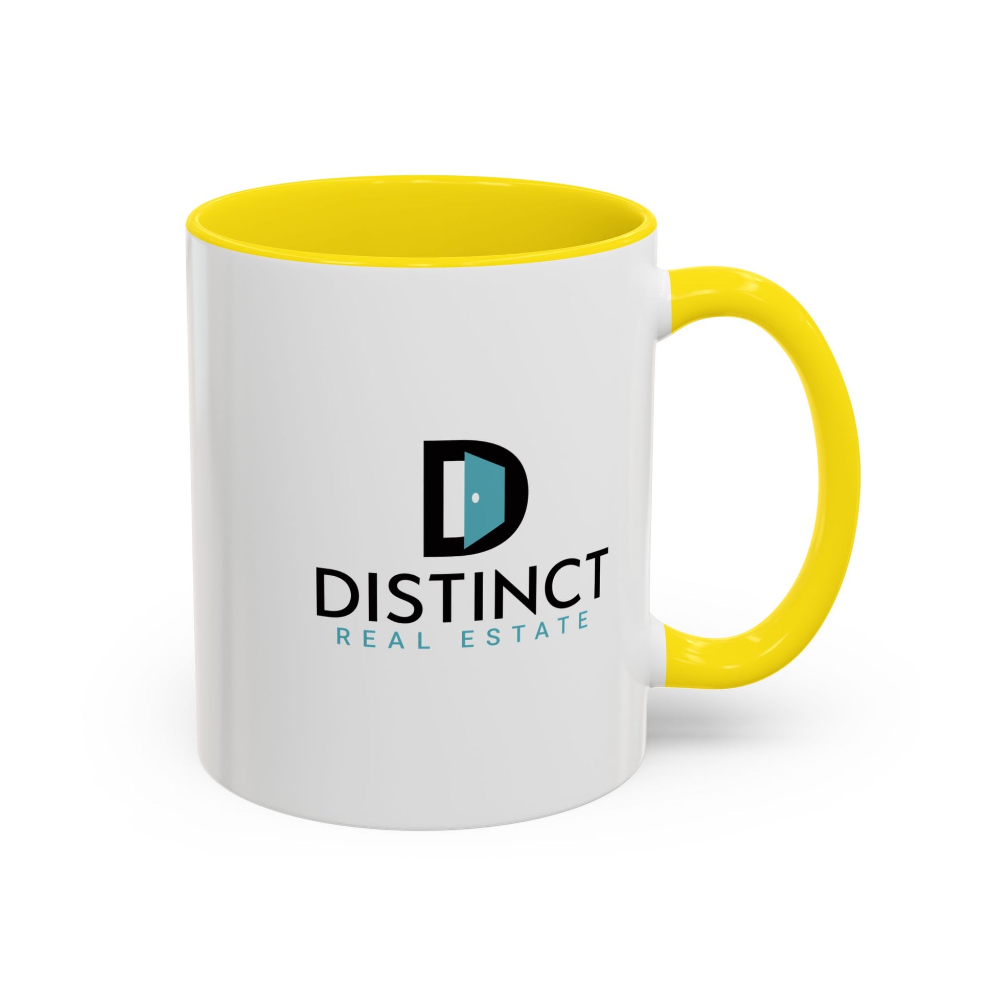 Distinct Accent Coffee Mug with Stacked Logo (11oz, 15oz)