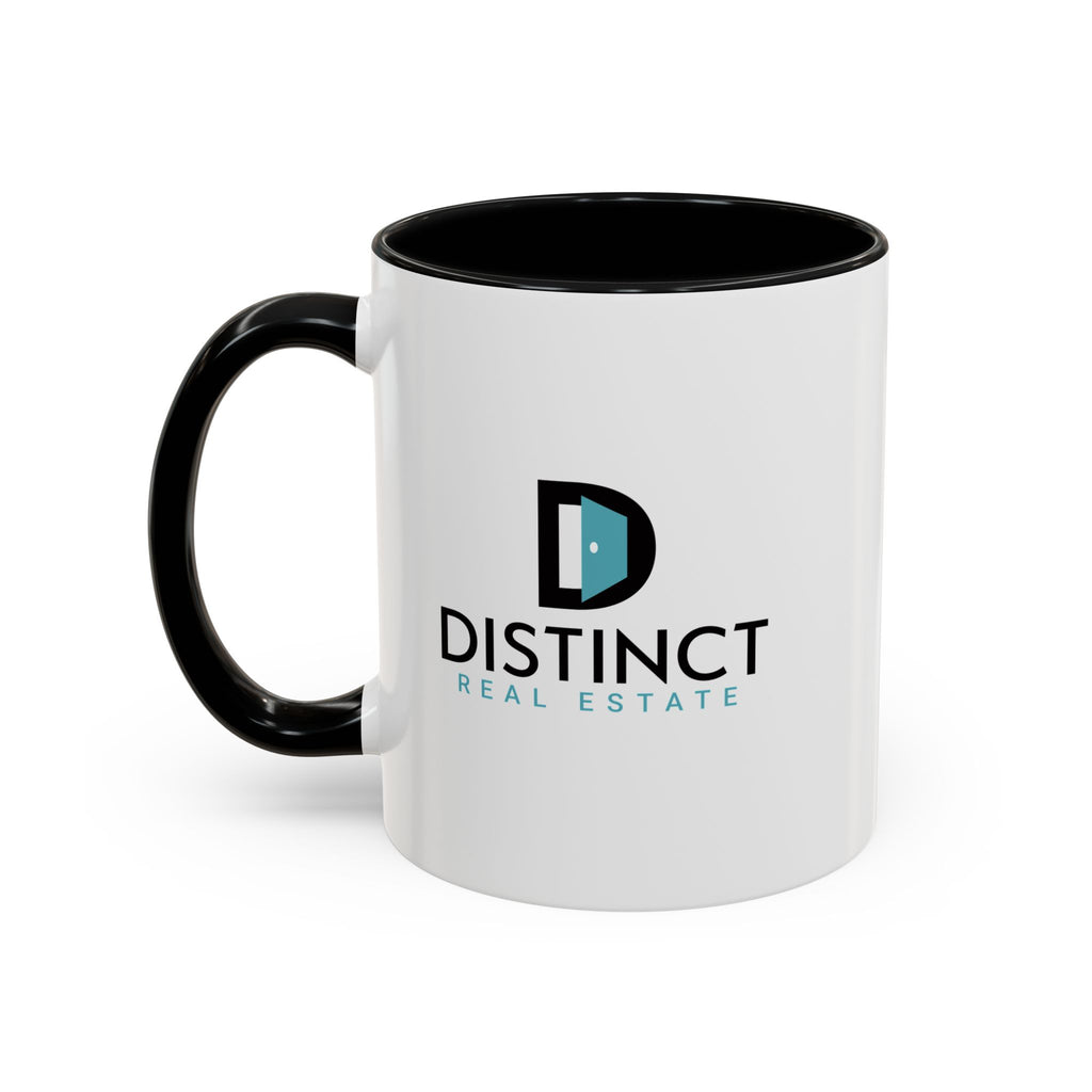 Distinct Accent Coffee Mug with Stacked Logo (11oz, 15oz)