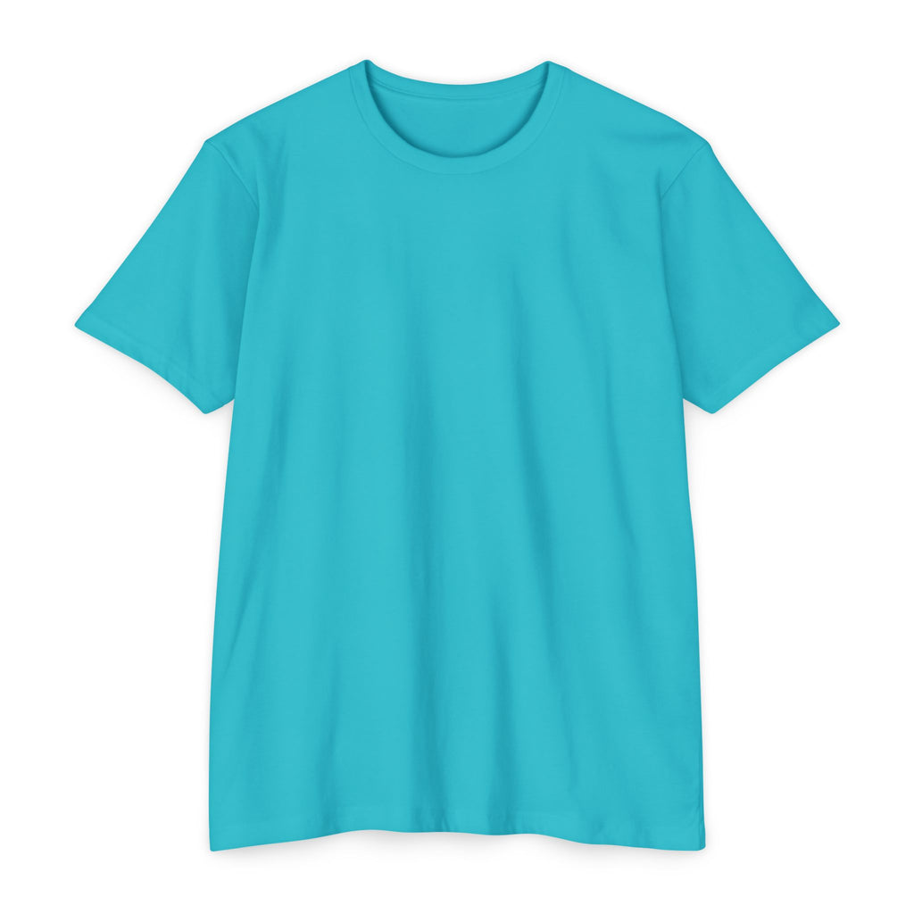 Unisex Jersey T-shirt Tahitian Blue with Word Search