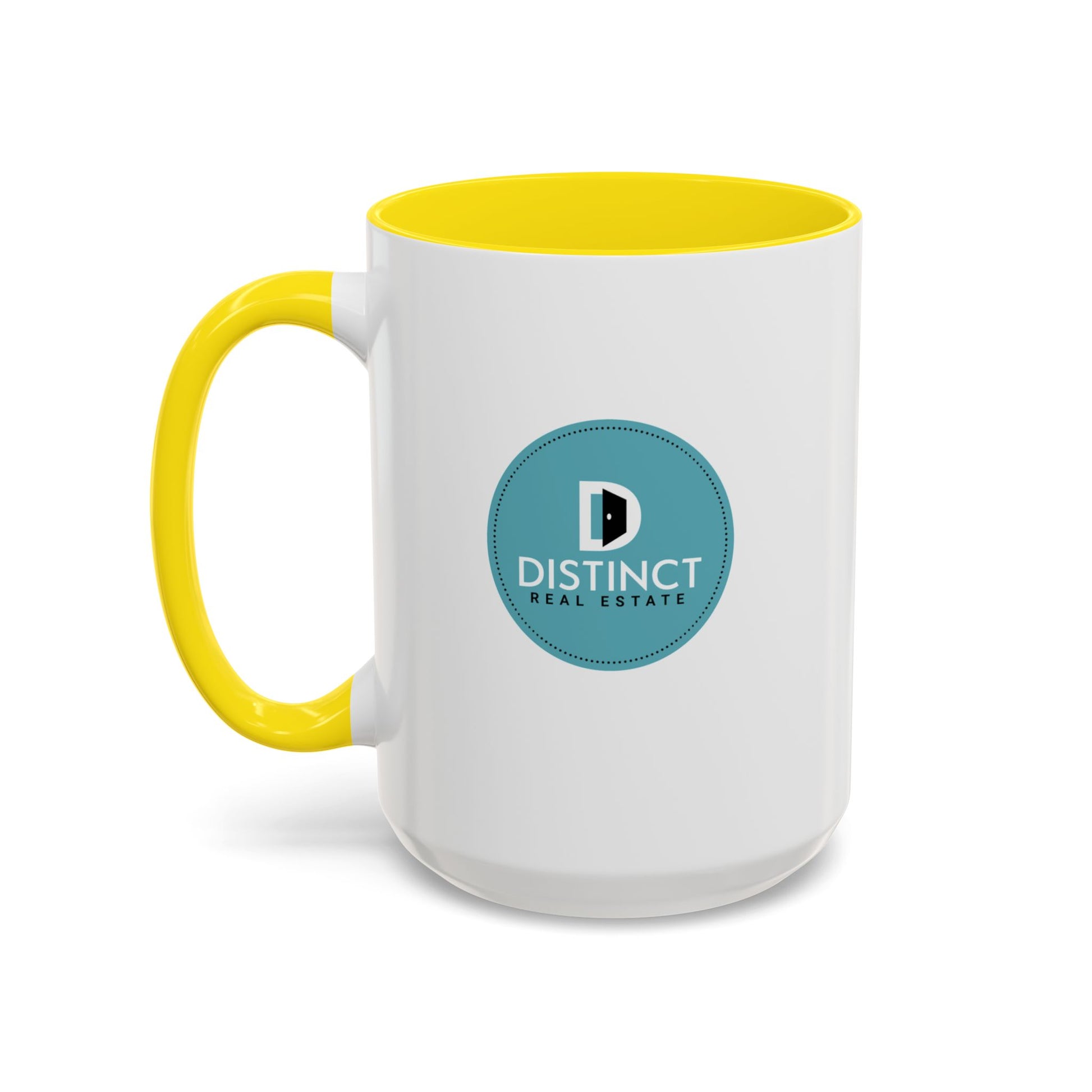 Distinct Accent Coffee Mug with Circle Logo (11oz, 15oz)