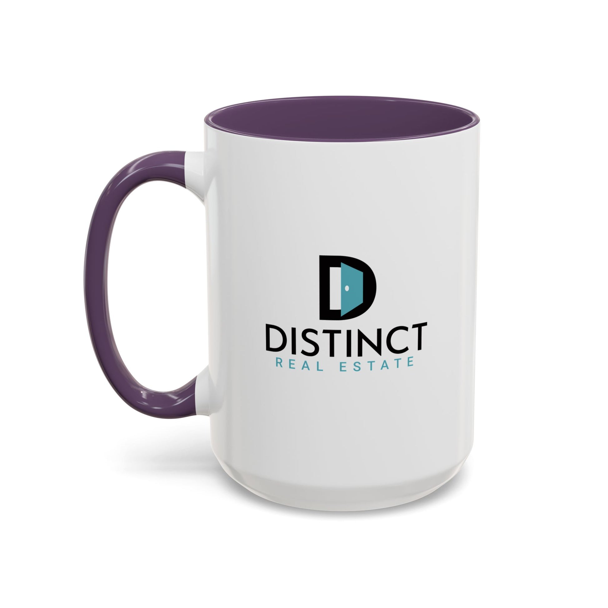 Distinct Accent Coffee Mug with Stacked Logo (11oz, 15oz)