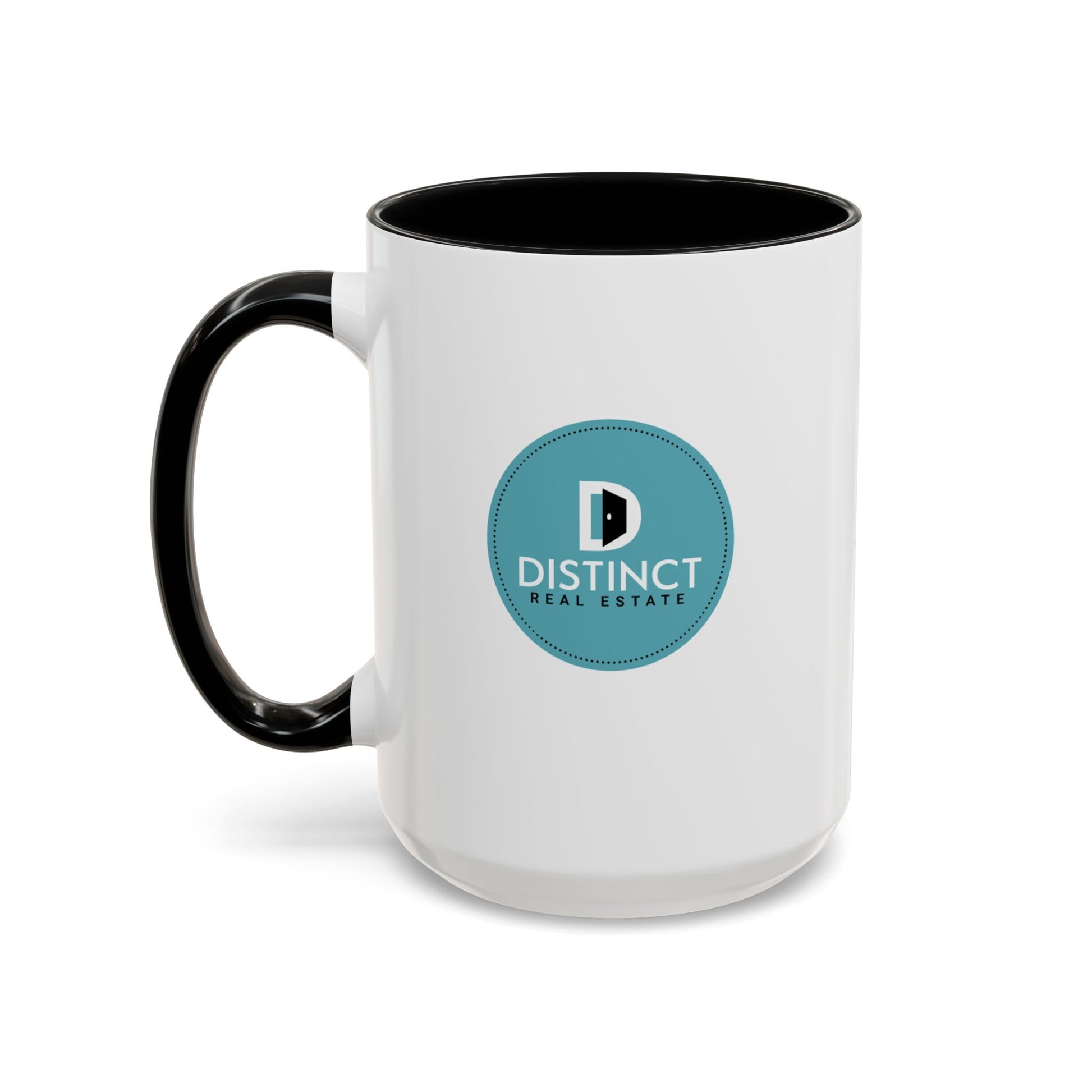 Distinct Accent Coffee Mug with Circle Logo (11oz, 15oz)