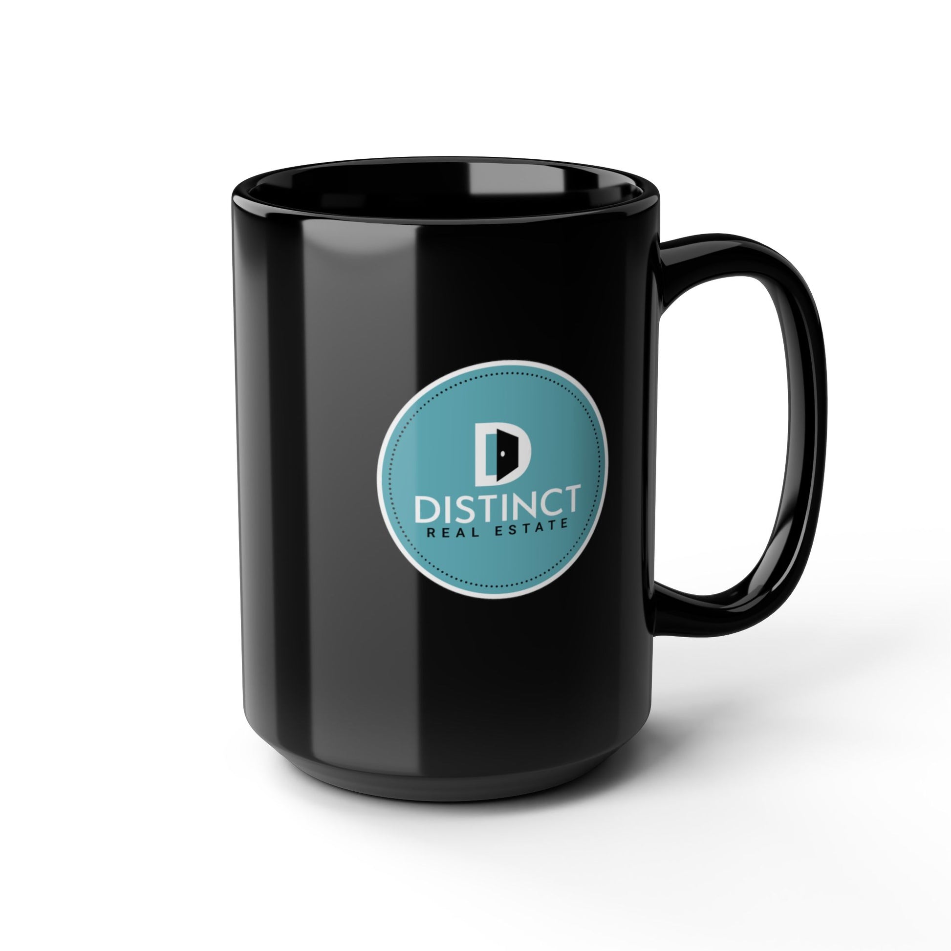 Distinct Black Mug with Circle Logo (11oz, 15oz)