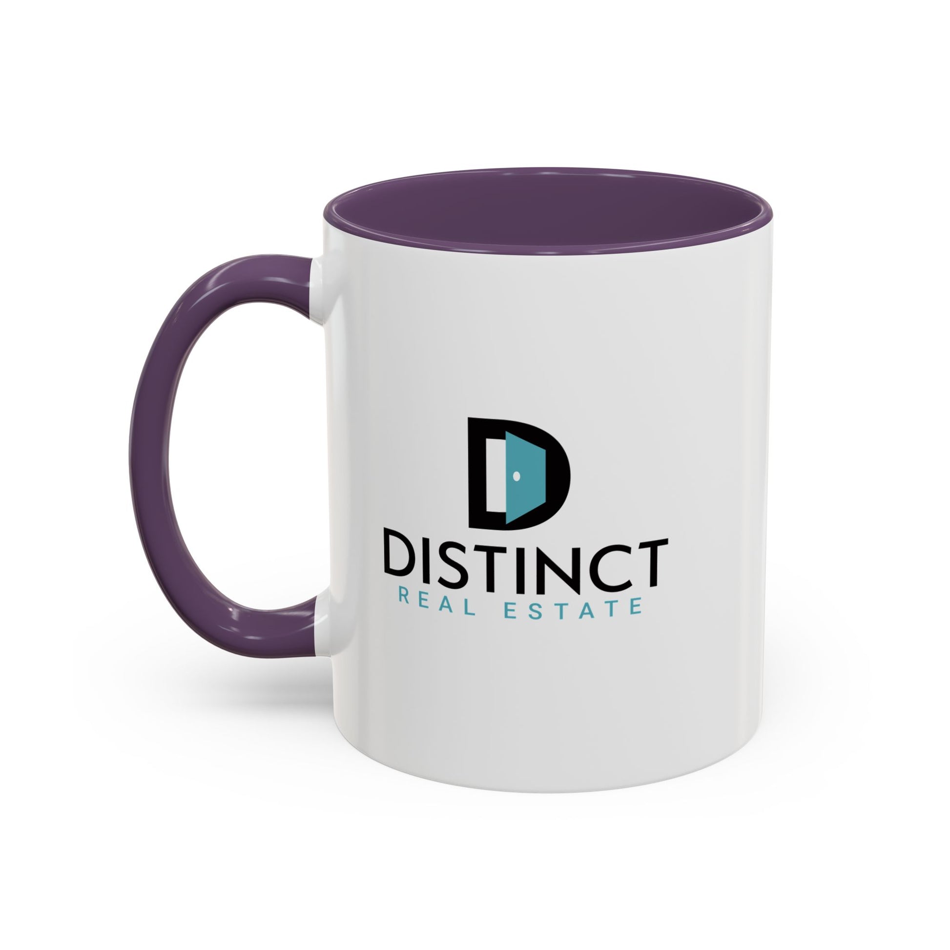 Distinct Accent Coffee Mug with Stacked Logo (11oz, 15oz)