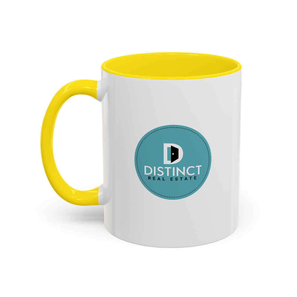 Distinct Accent Coffee Mug with Circle Logo (11oz, 15oz)