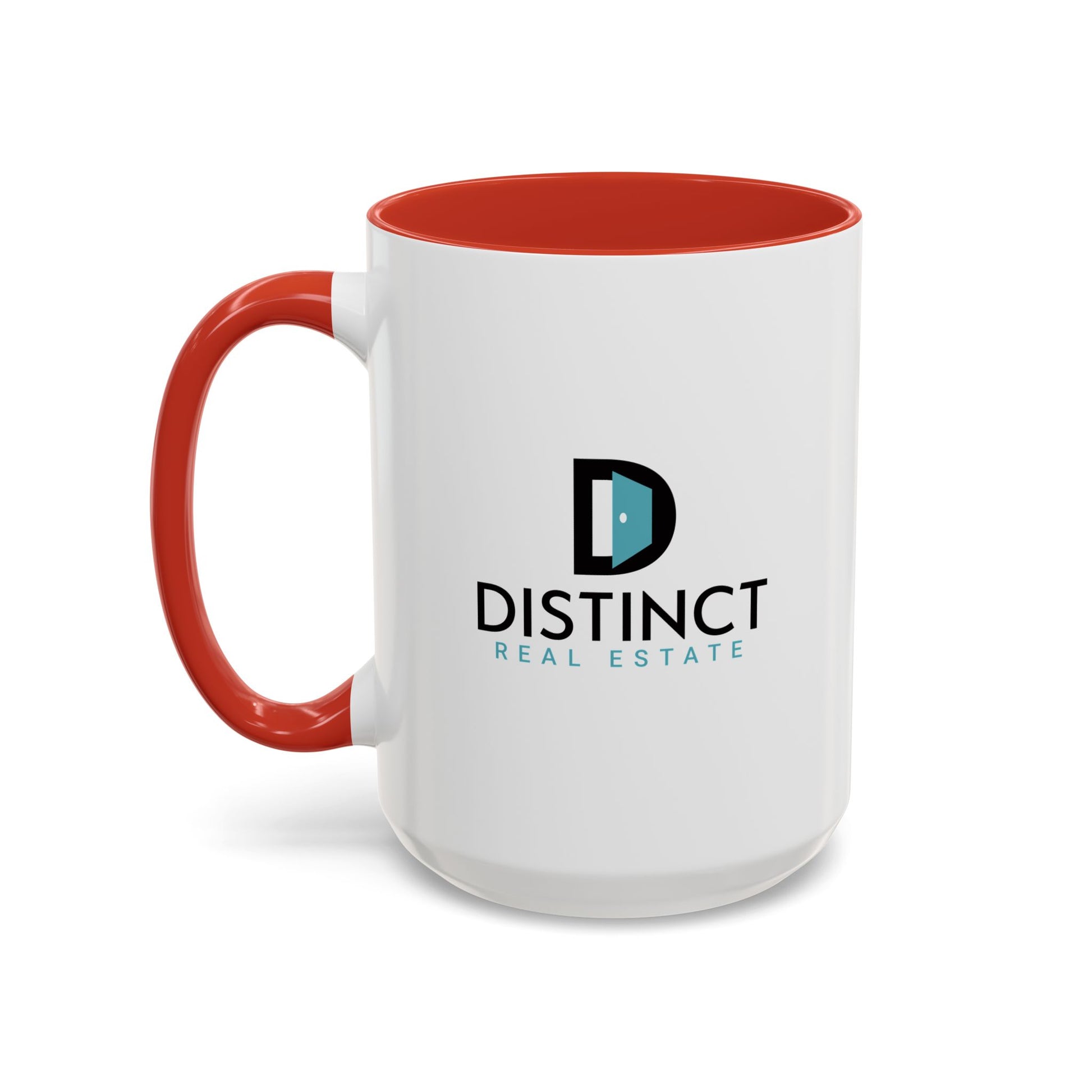 Distinct Accent Coffee Mug with Stacked Logo (11oz, 15oz)