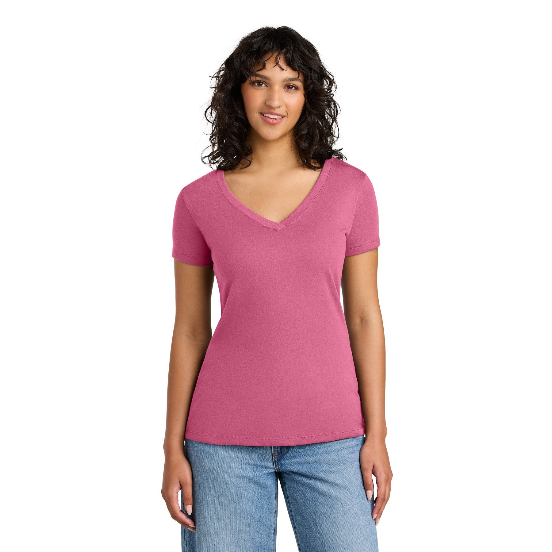 Women's V-Neck Mid Color Tee with Word Search