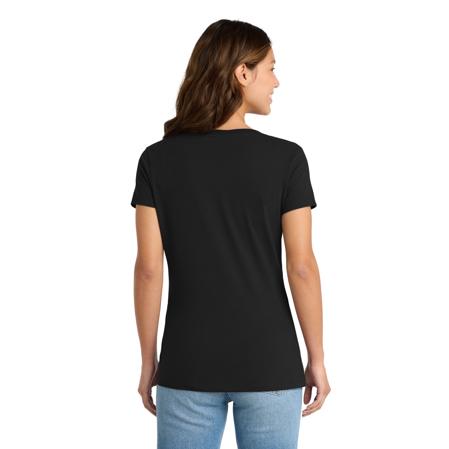 Women's V-Neck Dark Color Tee with Word Search