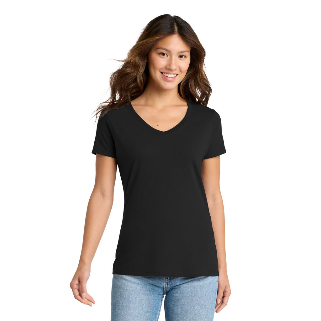 Women's V-Neck Dark Color Tee with Word Search