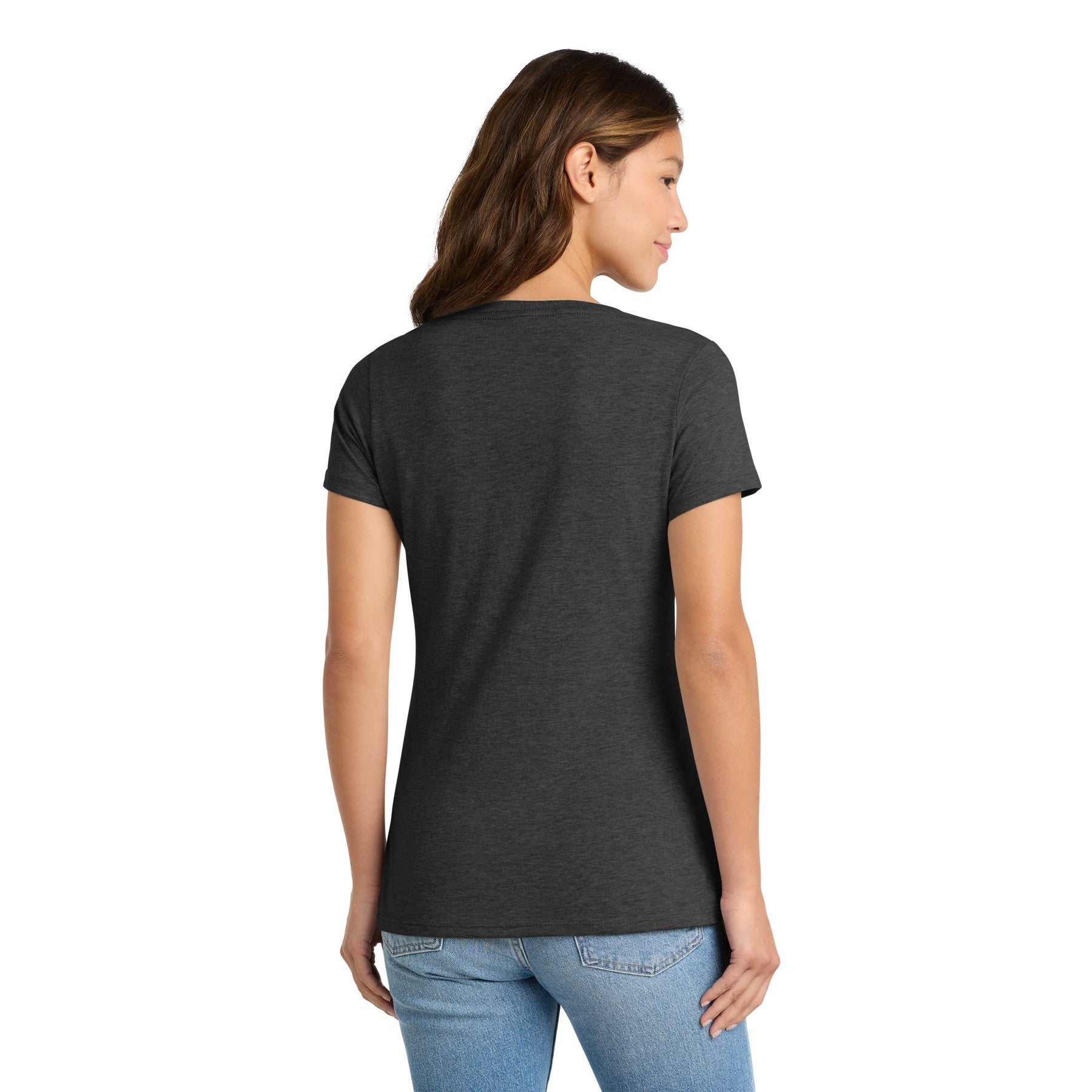 Women's V-Neck Dark Color Tee with Word Search