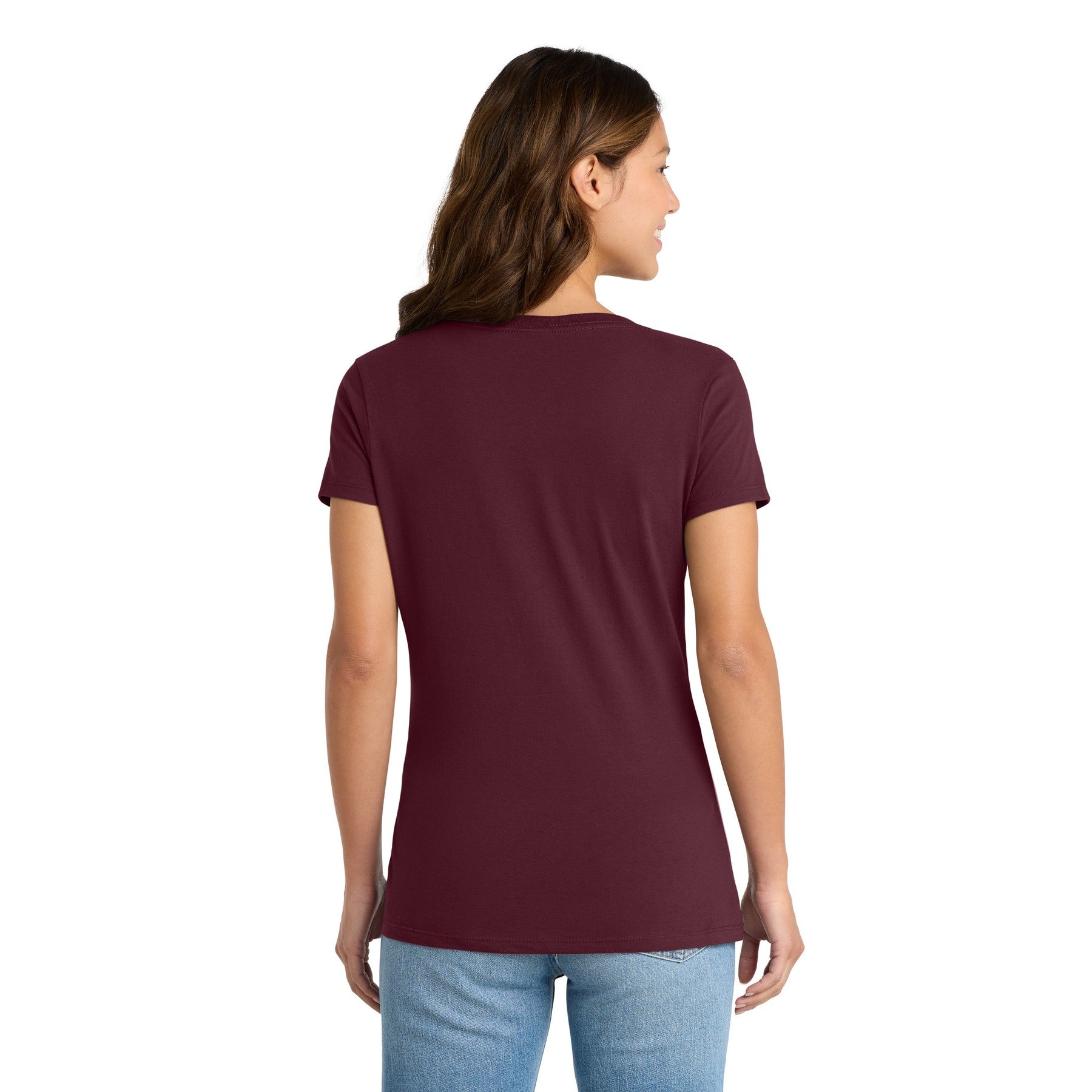 Women's V-Neck Dark Color Tee with Word Search