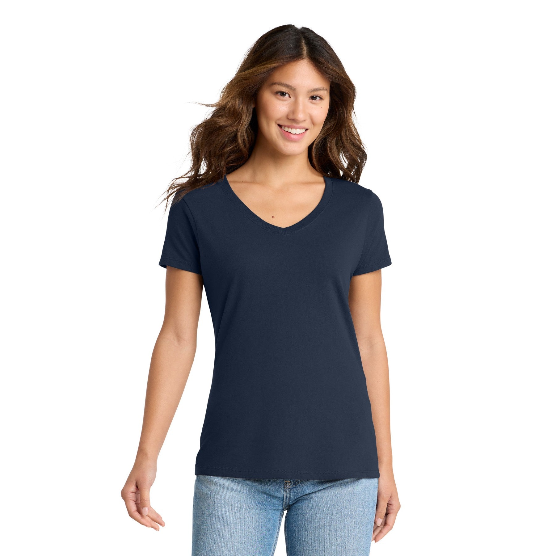 Women's V-Neck Dark Color Tee with Word Search
