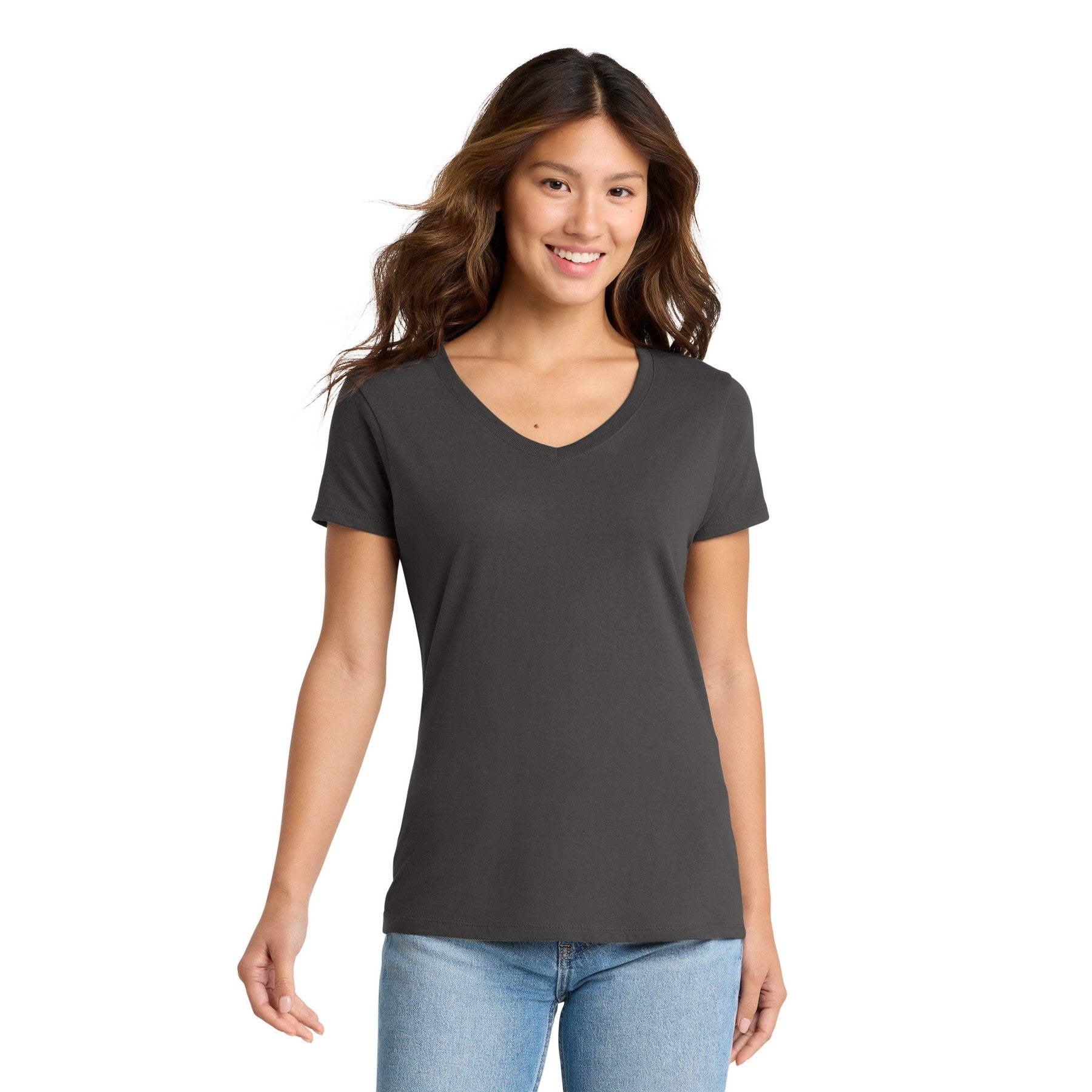 Women's V-Neck Dark Color Tee with Word Search