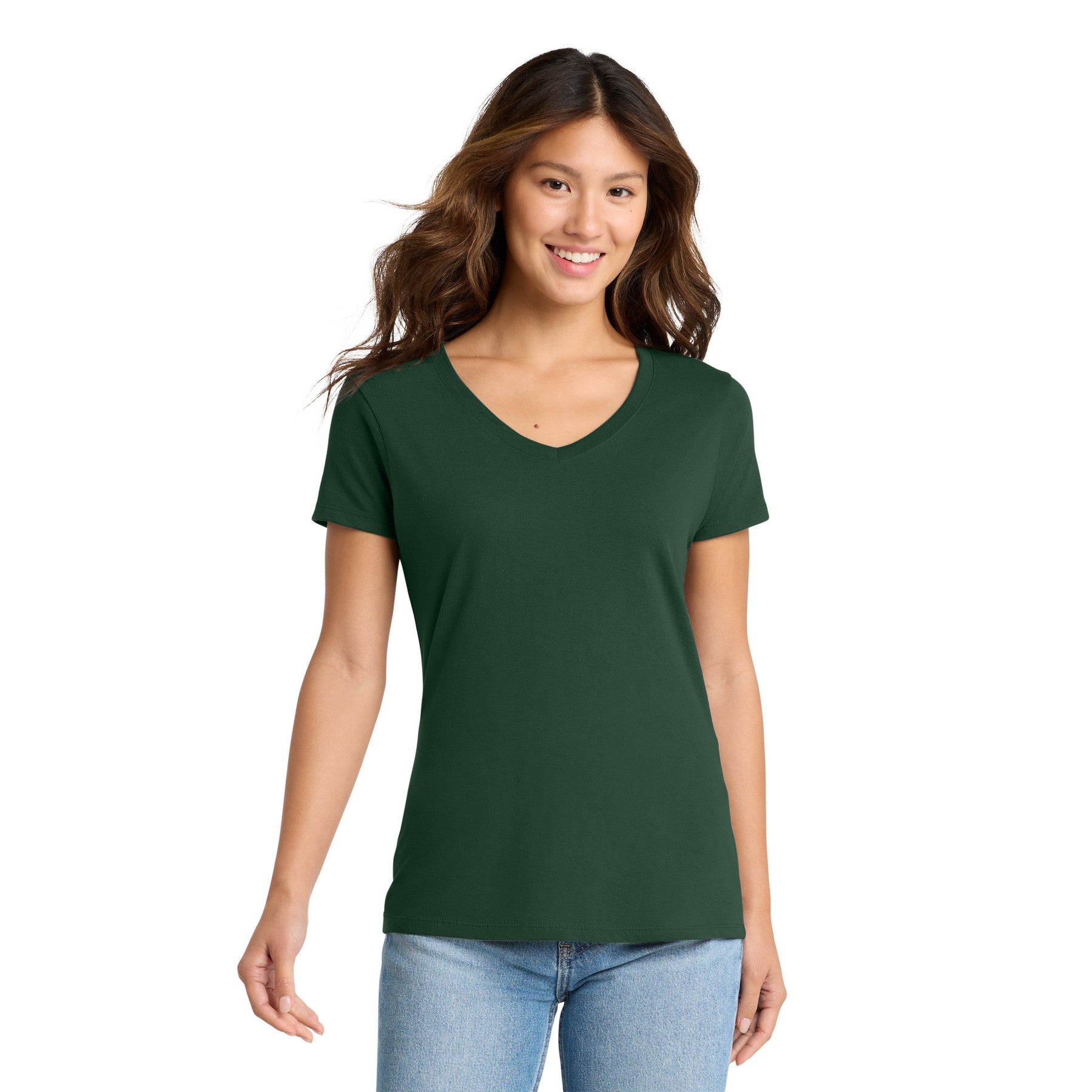 Women's V-Neck Dark Color Tee with Word Search