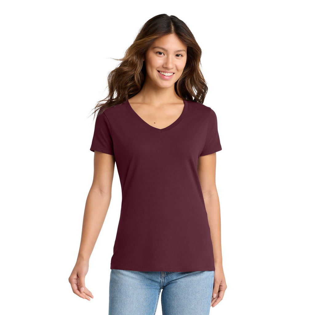 Women's V-Neck Dark Color Tee with Word Search