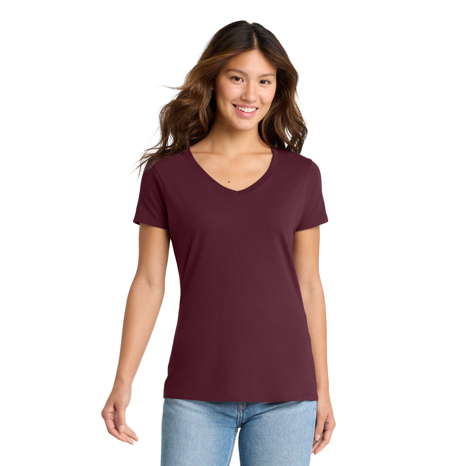 Women's V-Neck Dark Color Tee with Word Search