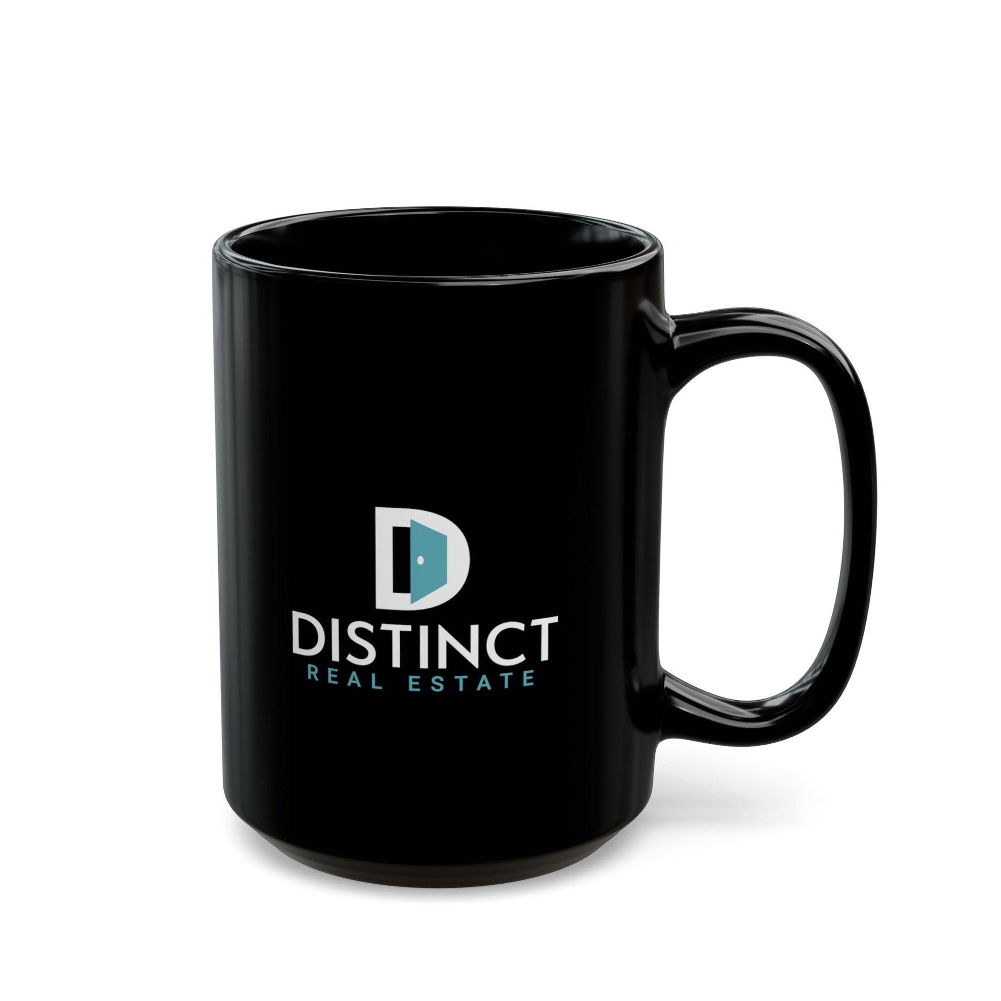 Distinct Black Mug with Stacked Logo (11oz, 15oz)