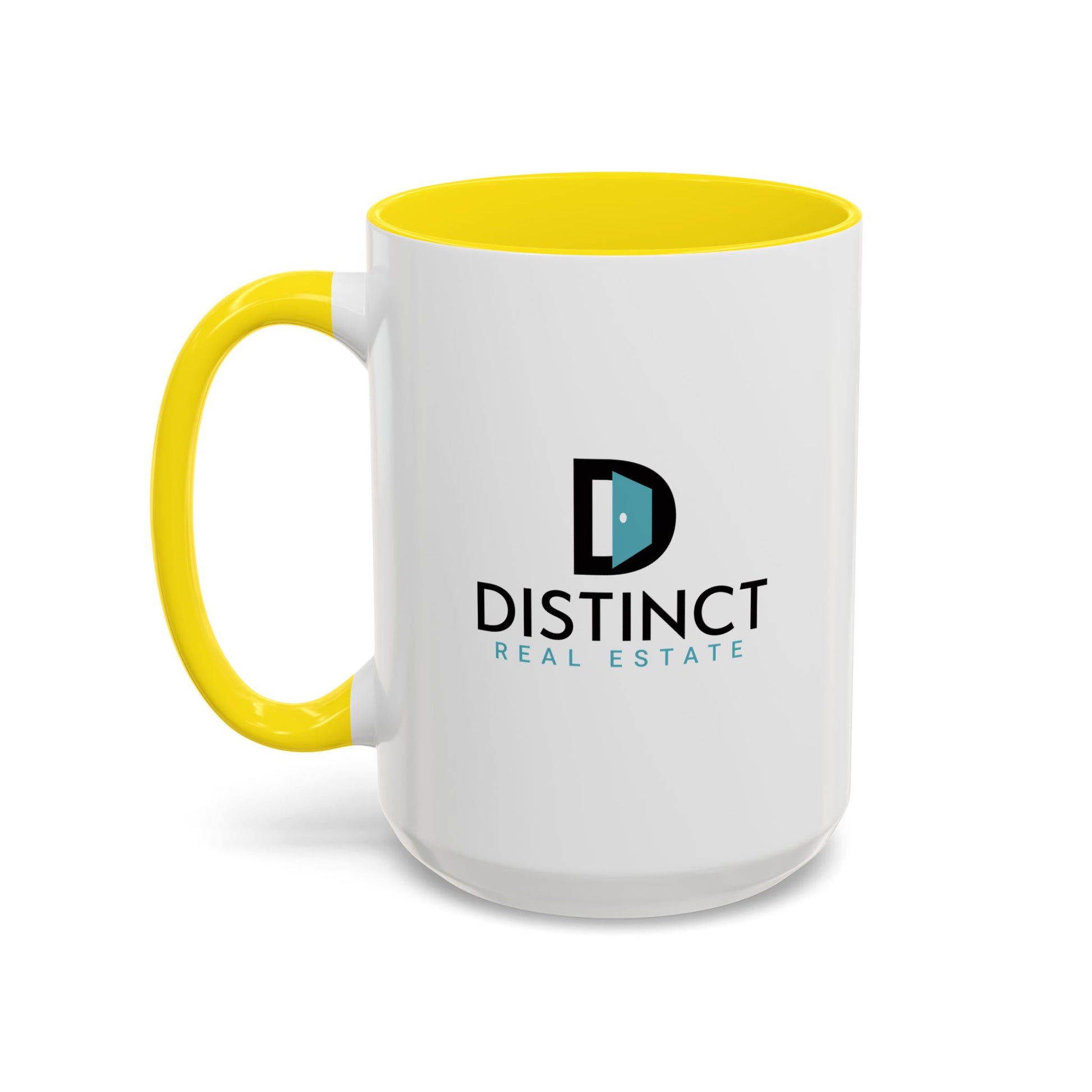 Distinct Accent Coffee Mug with Stacked Logo (11oz, 15oz)