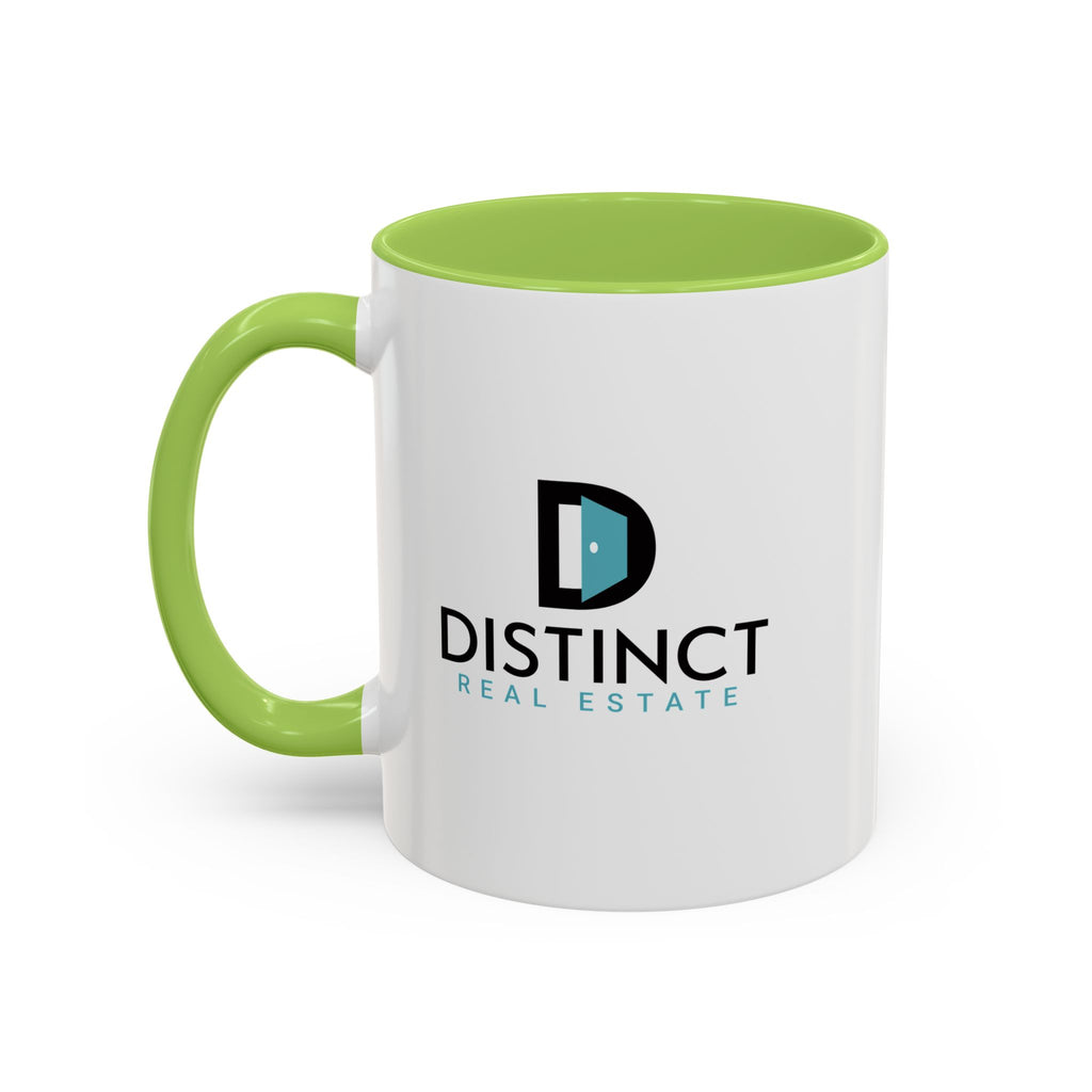 Distinct Accent Coffee Mug with Stacked Logo (11oz, 15oz)