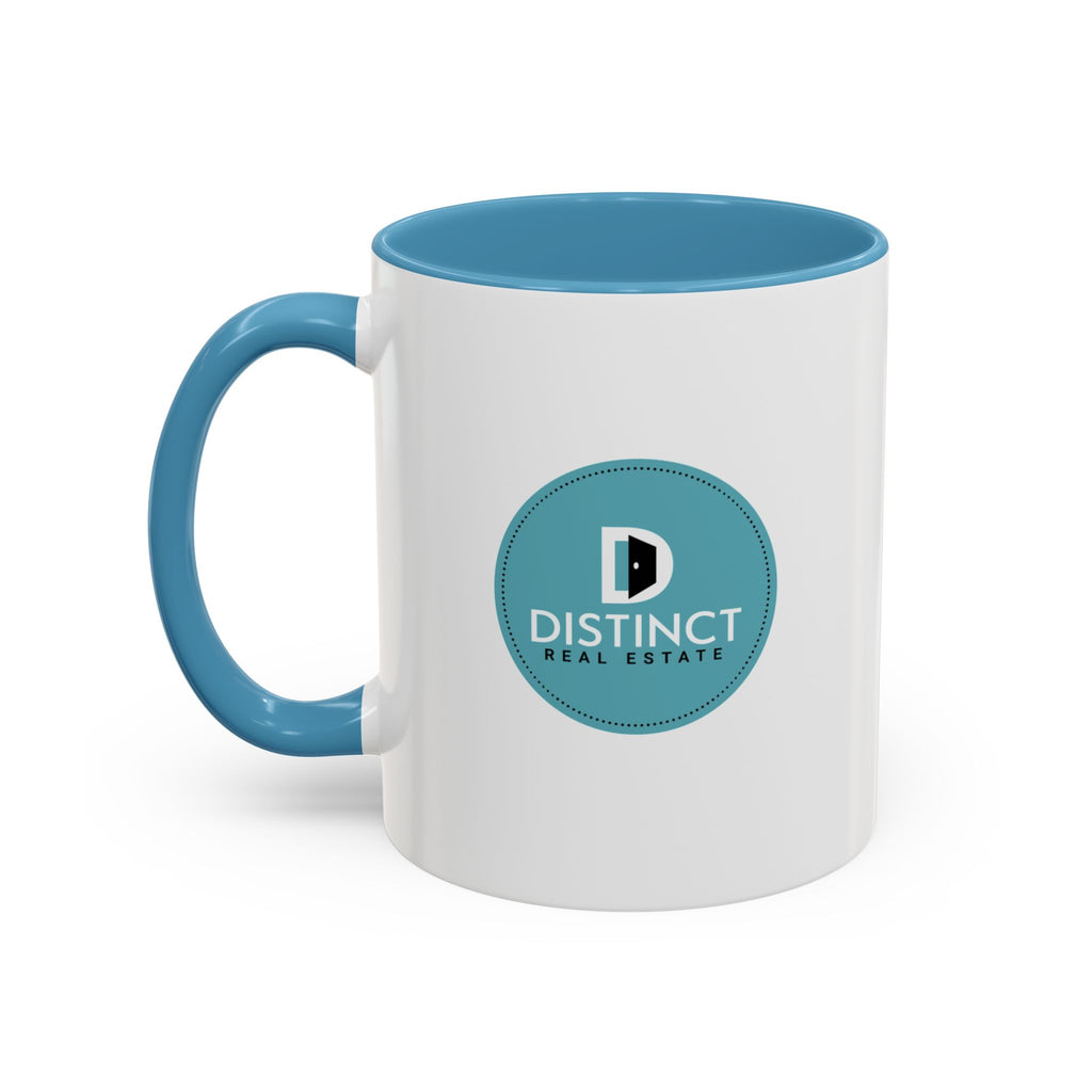Distinct Accent Coffee Mug with Circle Logo (11oz, 15oz)
