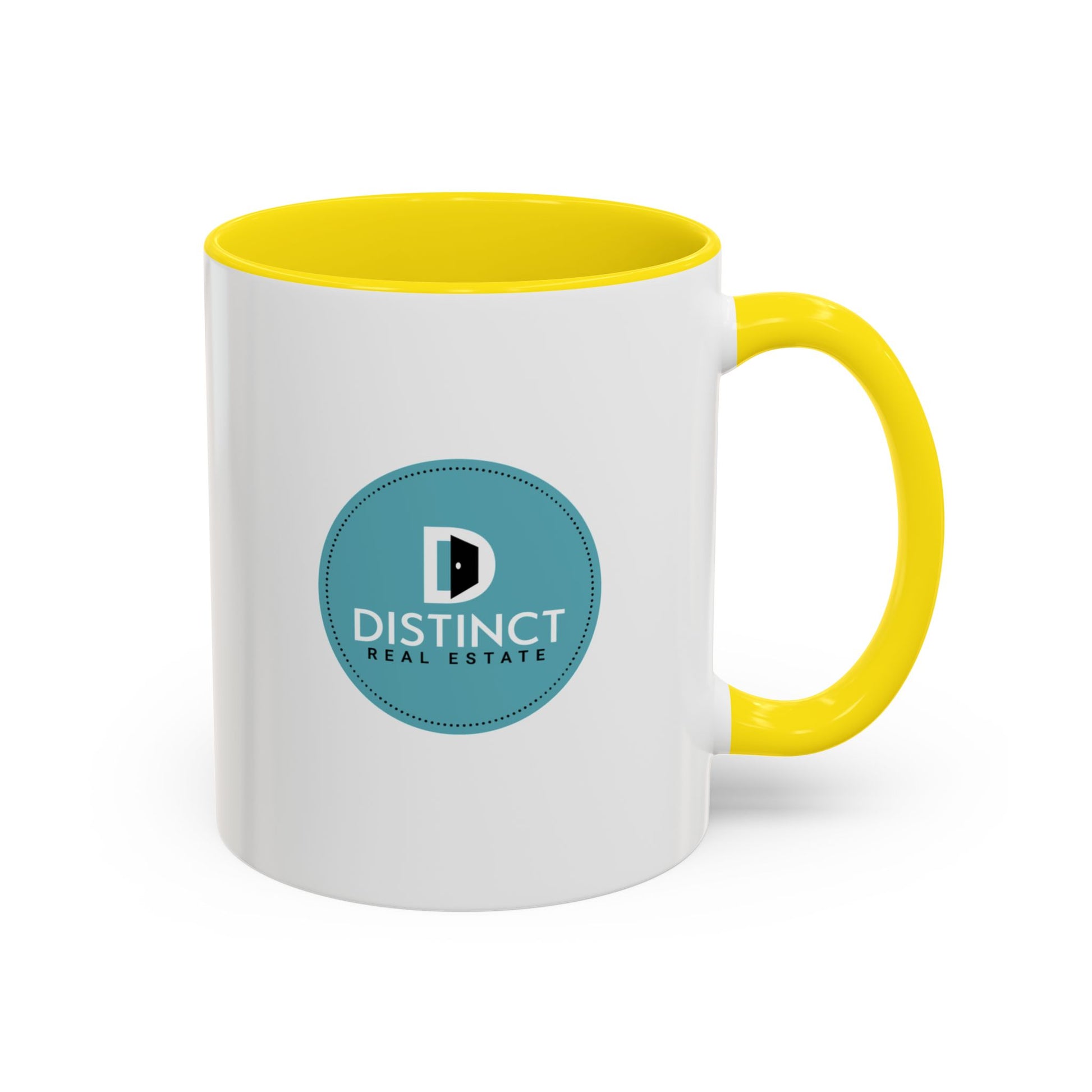 Distinct Accent Coffee Mug with Circle Logo (11oz, 15oz)