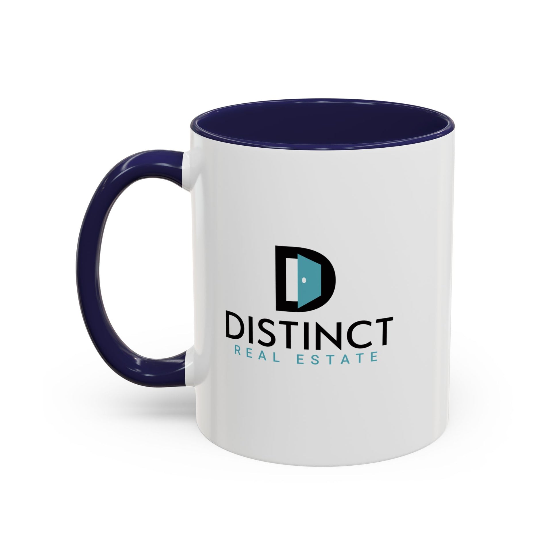 Distinct Accent Coffee Mug with Stacked Logo (11oz, 15oz)