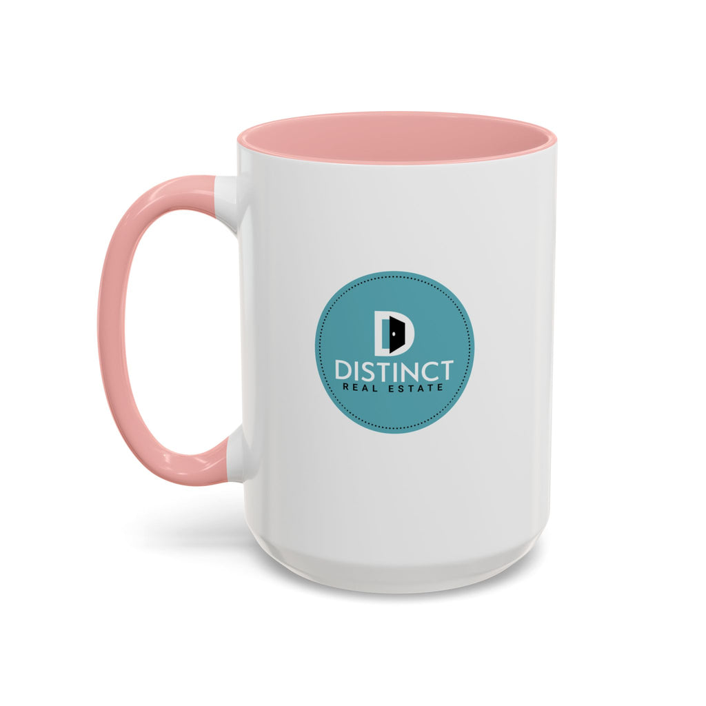 Distinct Accent Coffee Mug with Circle Logo (11oz, 15oz)