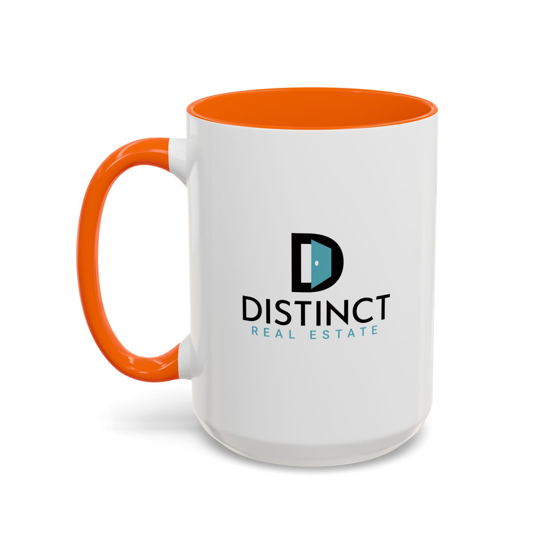 Distinct Accent Coffee Mug with Stacked Logo (11oz, 15oz)