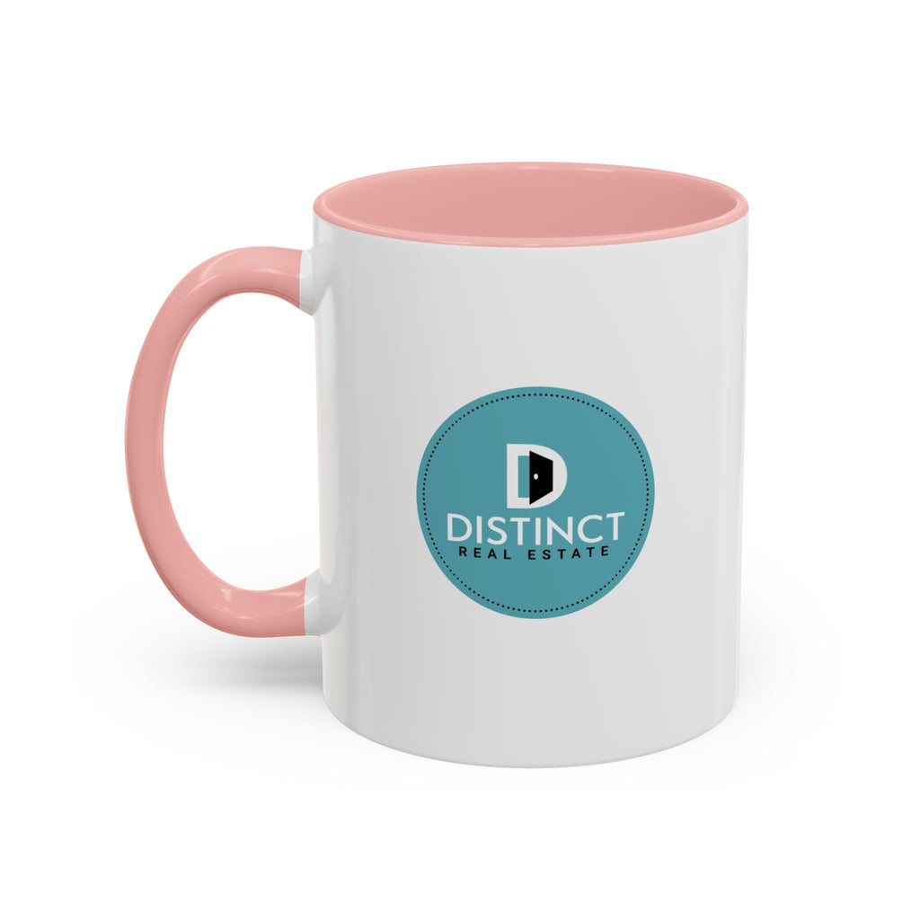 Distinct Accent Coffee Mug with Circle Logo (11oz, 15oz)