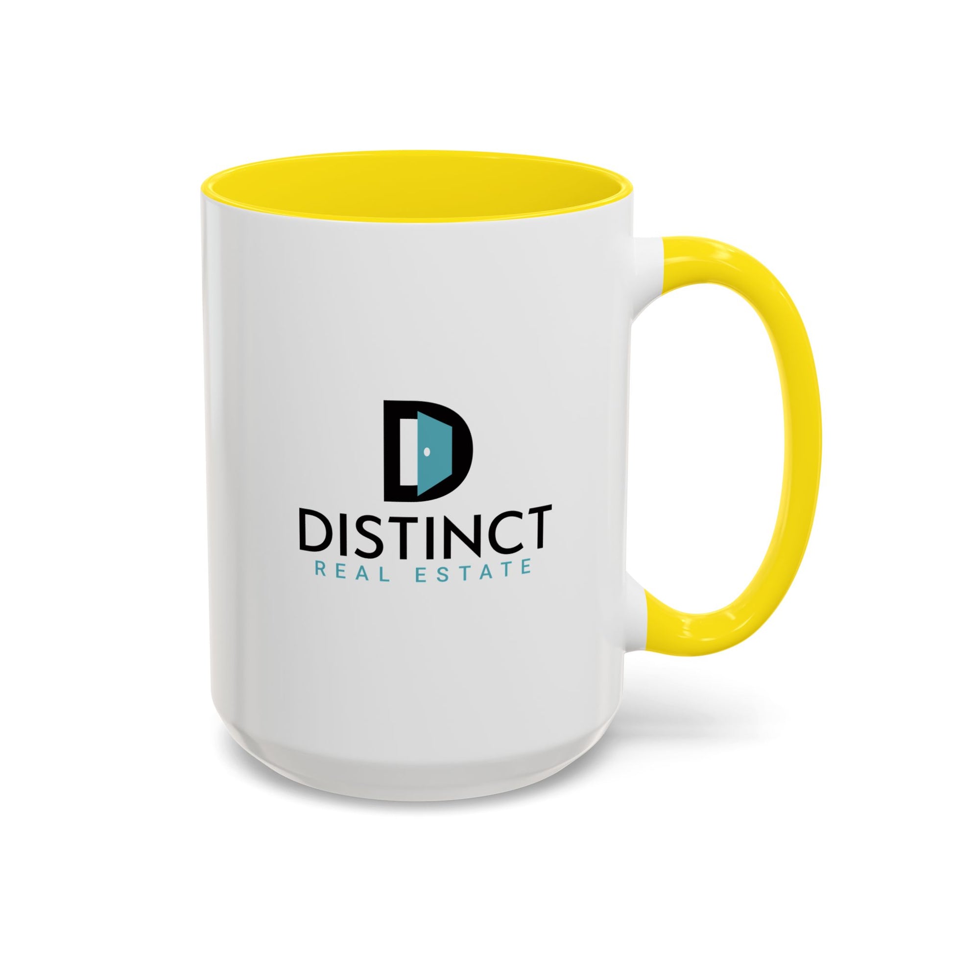 Distinct Accent Coffee Mug with Stacked Logo (11oz, 15oz)