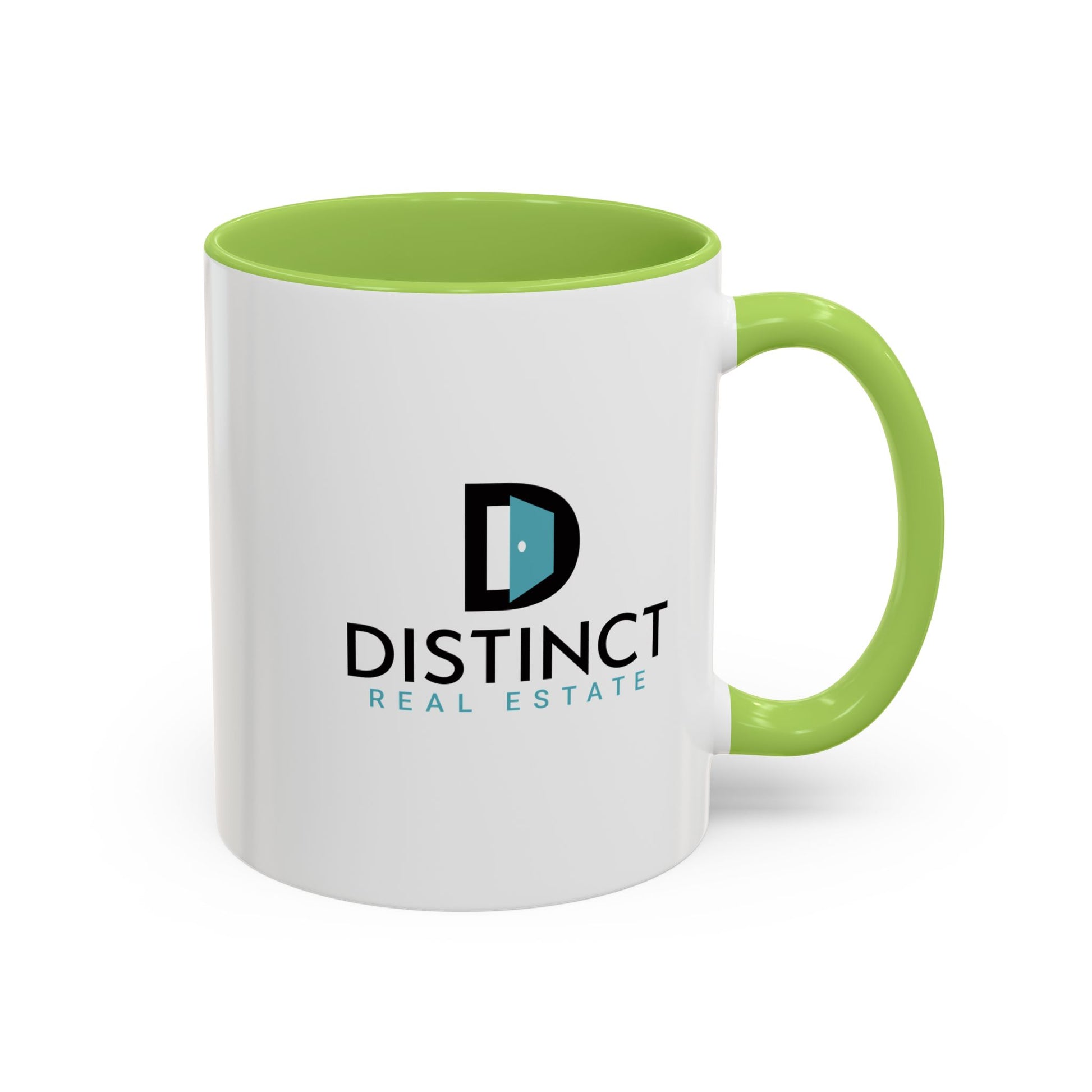 Distinct Accent Coffee Mug with Stacked Logo (11oz, 15oz)