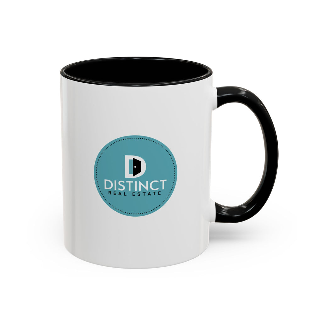 Distinct Accent Coffee Mug with Circle Logo (11oz, 15oz)