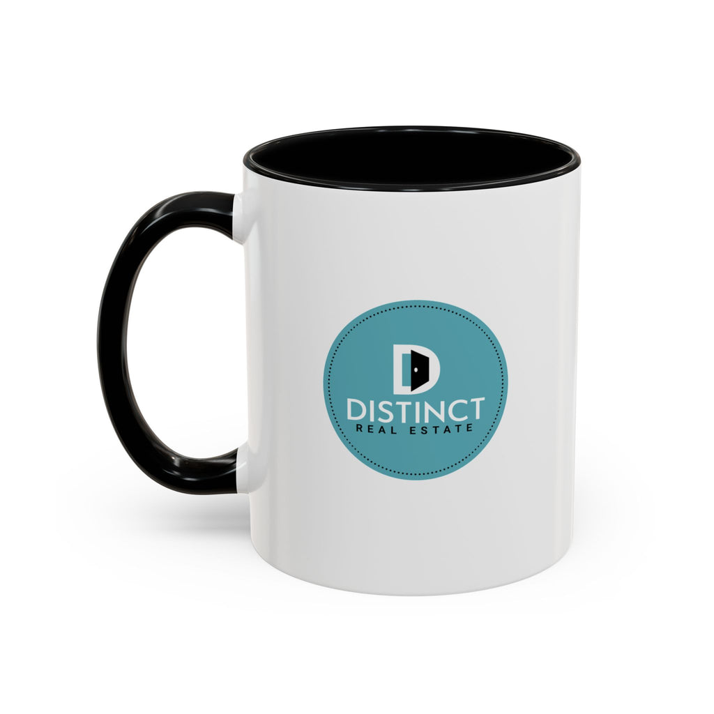 Distinct Accent Coffee Mug with Circle Logo (11oz, 15oz)